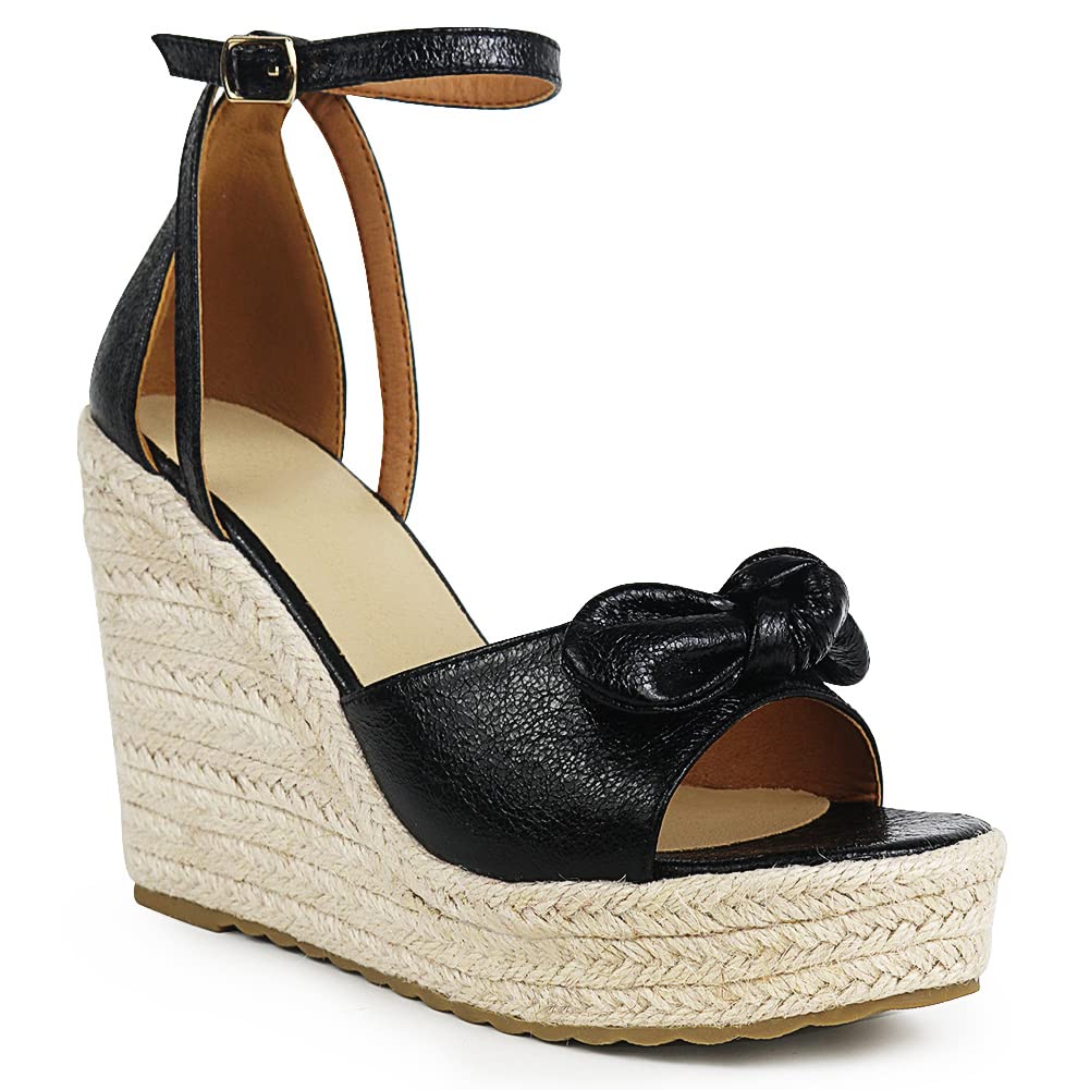 **Mikarka Women's Platform Ankle Strap Sandals - Open Toe Espadrille Wedge Shoes for Summer | Casual & Comfortable Beach, Vacation, and Everyday Wear**