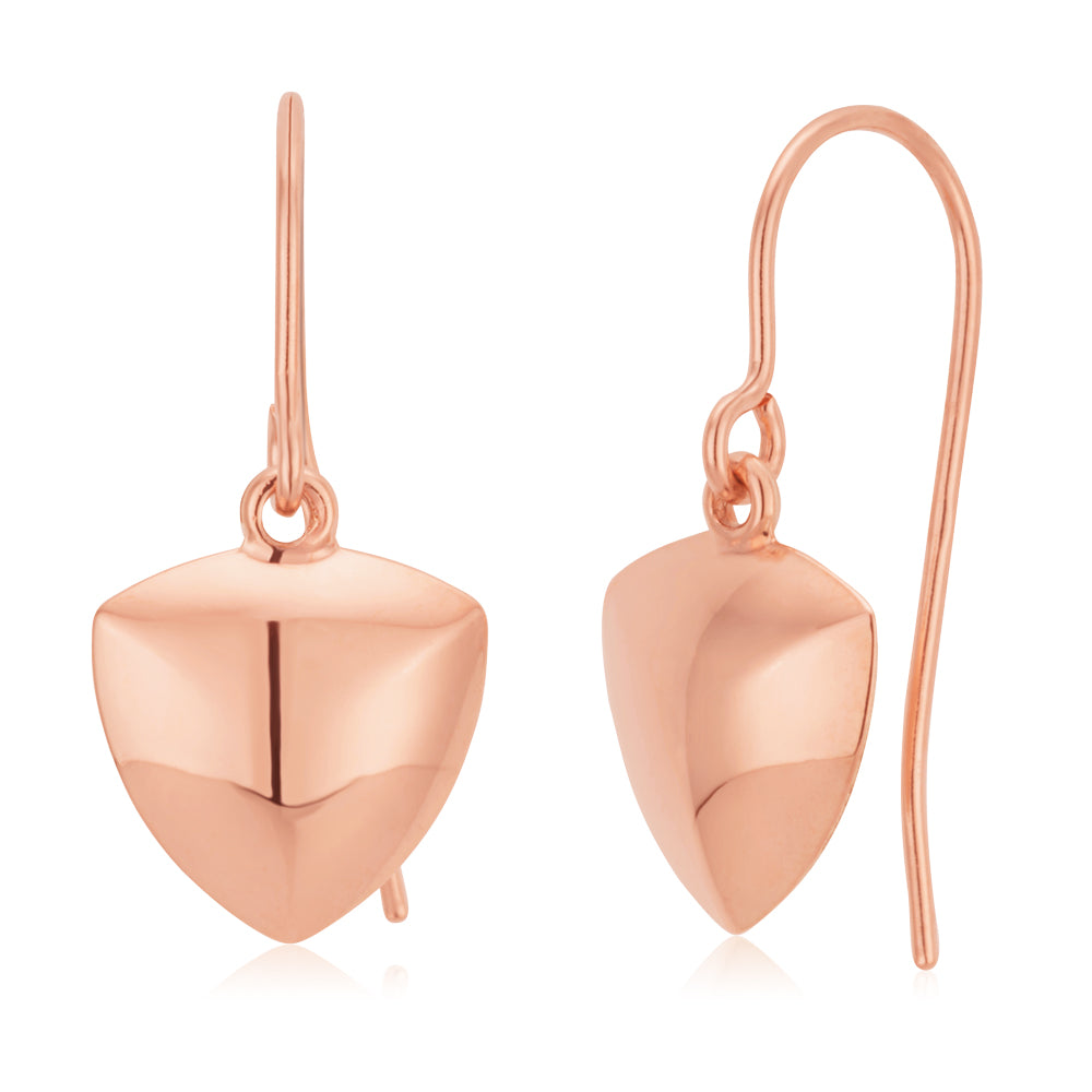 9ct Rose Gold Drop Earrings for Women - Elegant Dangling Jewelry for Weddings, Parties & Special Occasions