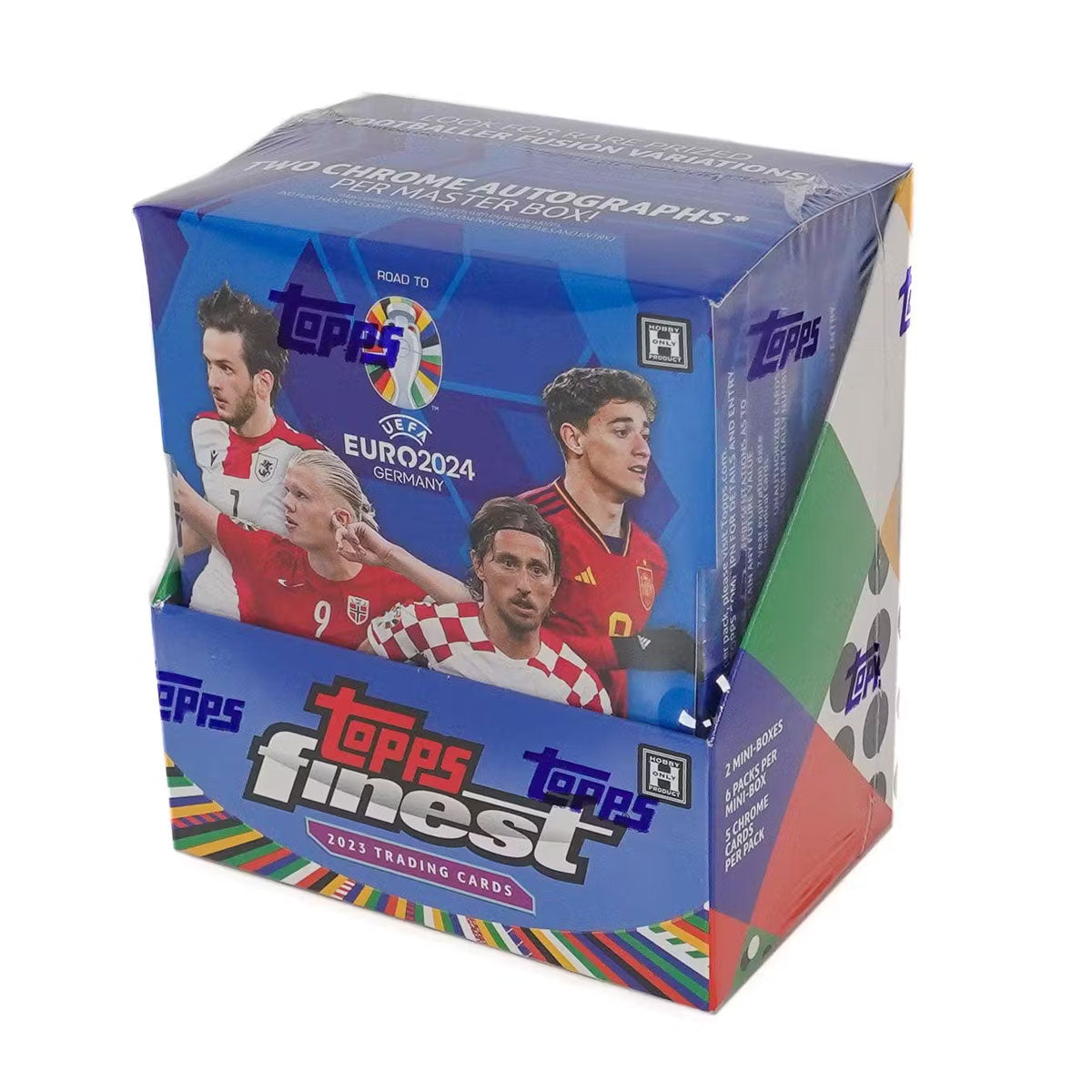 2023-2024 Topps Finest UEFA Euro Soccer Hobby Box - 24 Packs with Exclusive Player Cards & Autographs - Perfect for Soccer Collectors & Fantasy League Fans