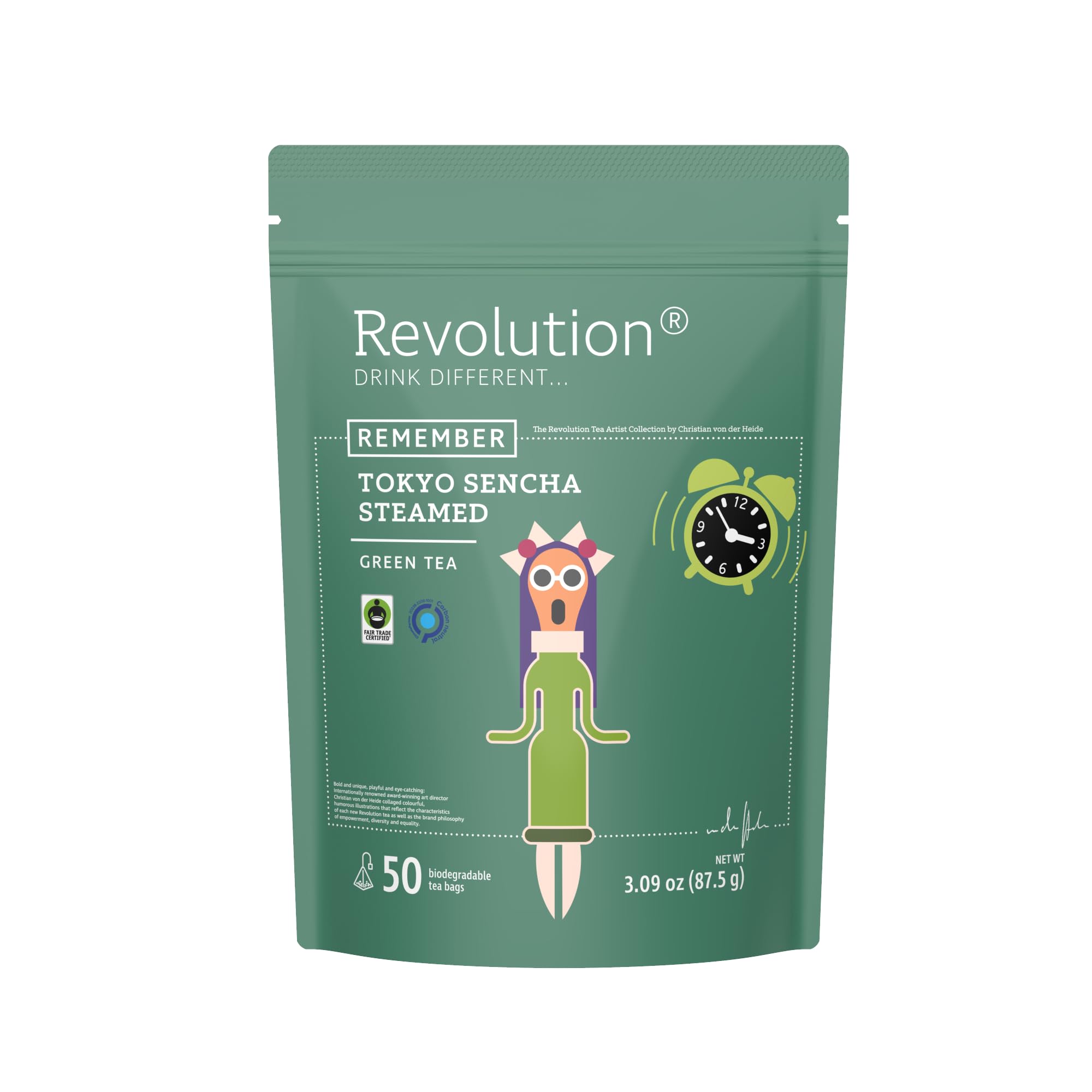 Premium Sencha Green Tea Bags - Full Leaf Tokyo Steamed Sencha - 50 Biodegradable Infuser Tea Bags | Antioxidant Rich Japanese Green Tea for Daily Wellness, Office Relaxation & Afternoon Tea Time