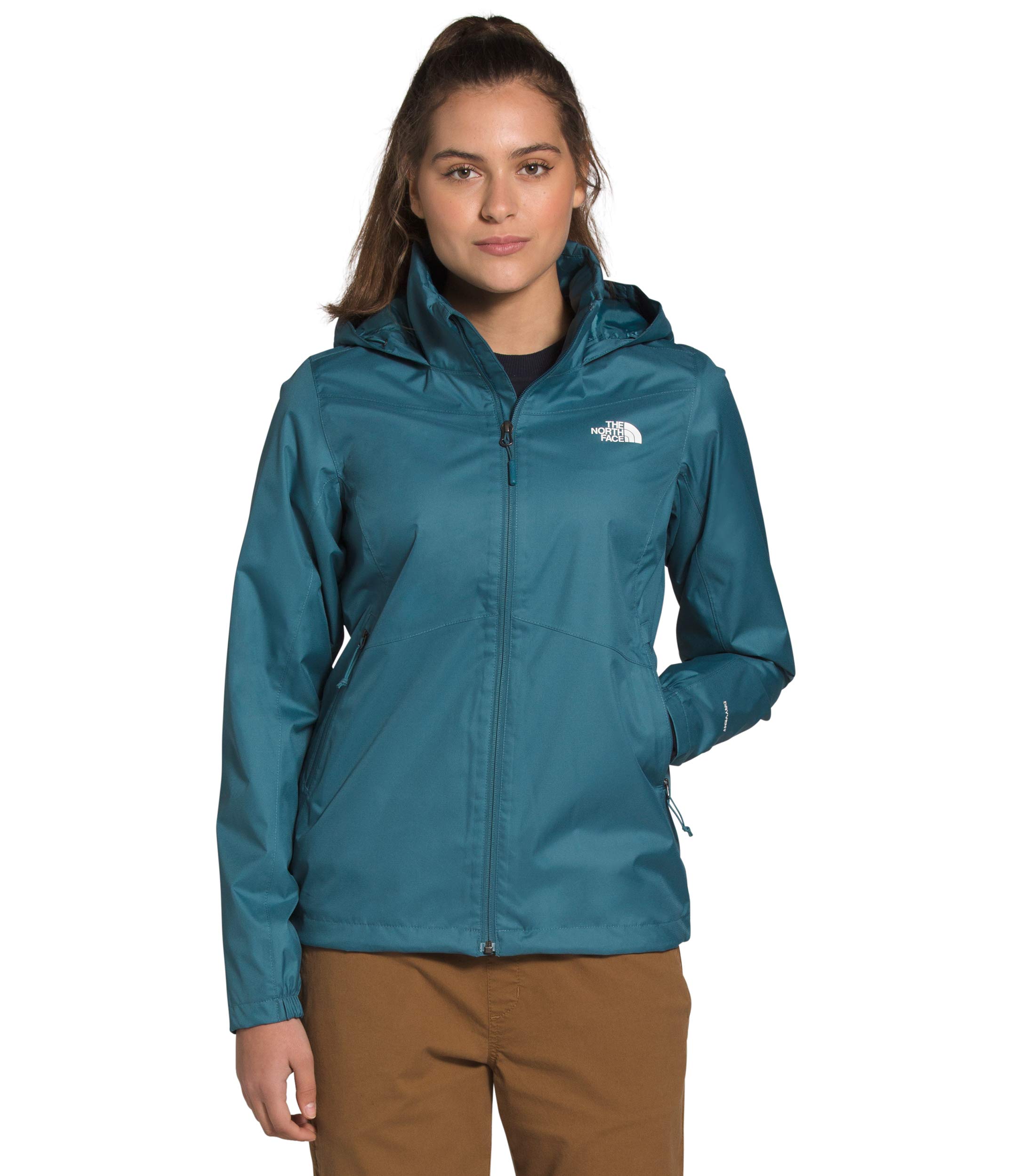 THE NORTH FACE Women’s Resolve Plus Waterproof Hooded Rain Jacket - Lightweight Windproof Outdoor Shell for Hiking, Camping & Travel