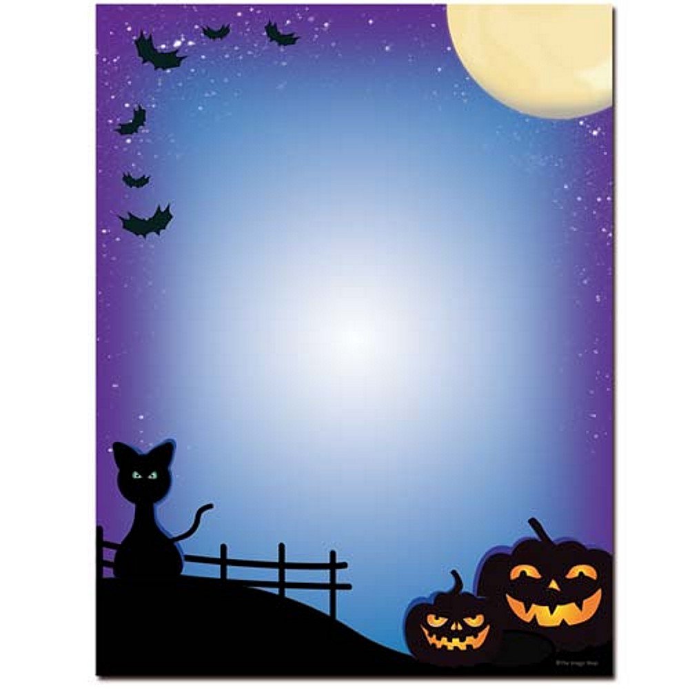 Halloween Letterhead Paper - 25 Sheets for Laser & Inkjet Printers | Spooky Party Invitations, Decorations & Craft Projects