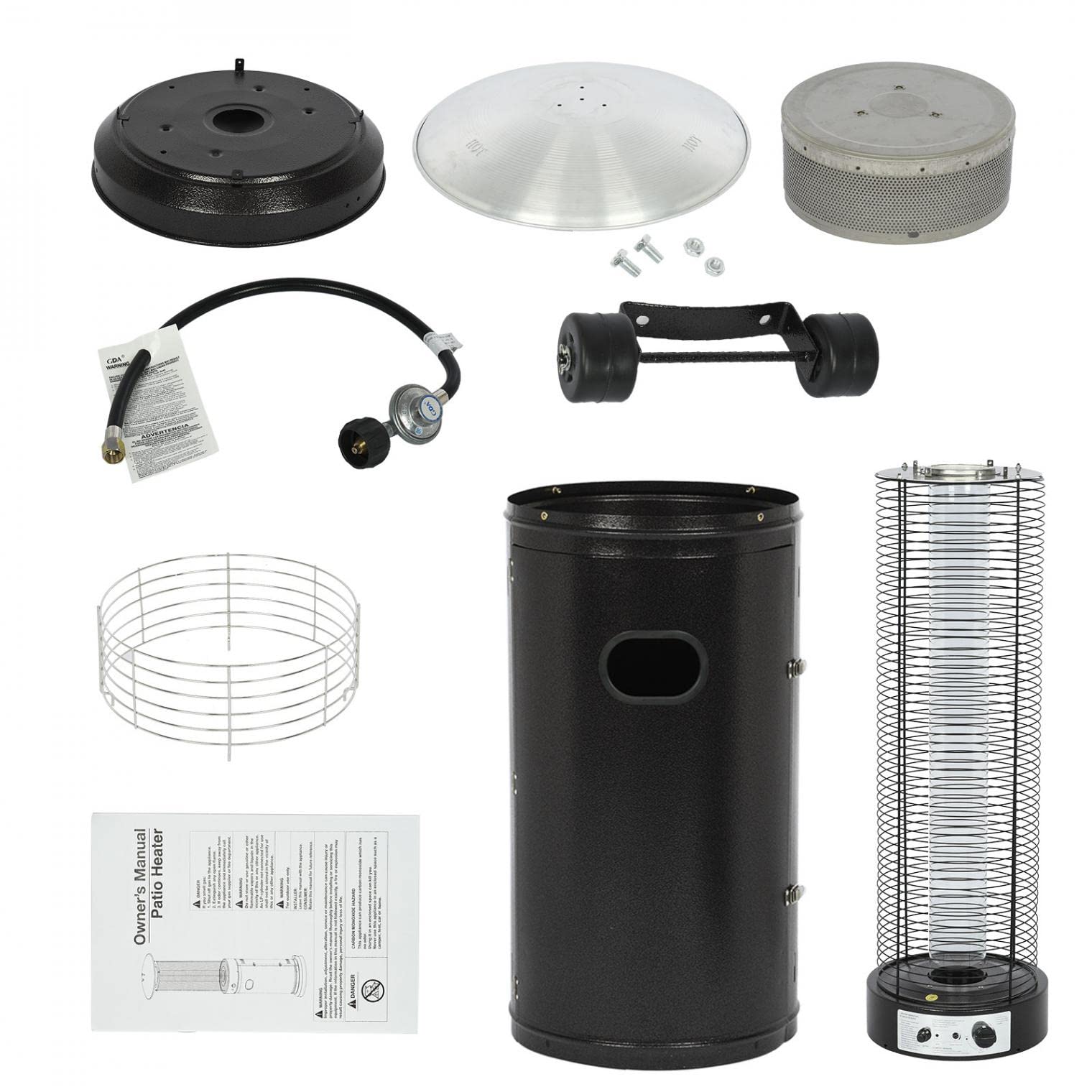 Kingtowag Portable Propane Patio Heater - Outdoor Tower Heater with Wheels for Easy Moving - Perfect for Backyard, Deck, and Garden Heating in Cold Weather