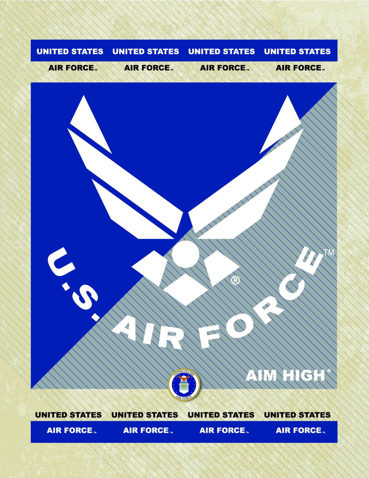 Authentic United States Air Force Canvas Wall Art - Patriotic Military Decor for Home, Office & Man Cave - Perfect for Veterans Day & Military Appreciation Gifts