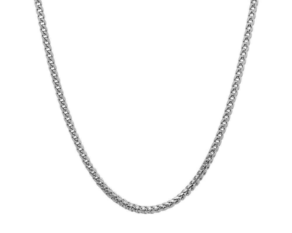 ARGENTO REALE Sterling Silver 2.5MM-5MM Solid Franco Chain Necklace | Round Box Link Chain | Rhodium Plated Jewelry | 18-30 Inch Adjustable Length | Perfect for Everyday Wear, Gifts & Special Occasions