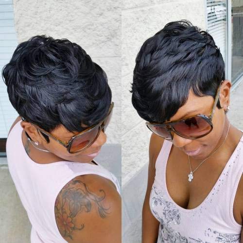 Hotkis Short Human Hair Wigs for Black Women - Natural Black Curly Pixie Cut Wigs with Slight Wavy Texture | Perfect for Daily Wear, Cosplay & Protective Hairstyles
