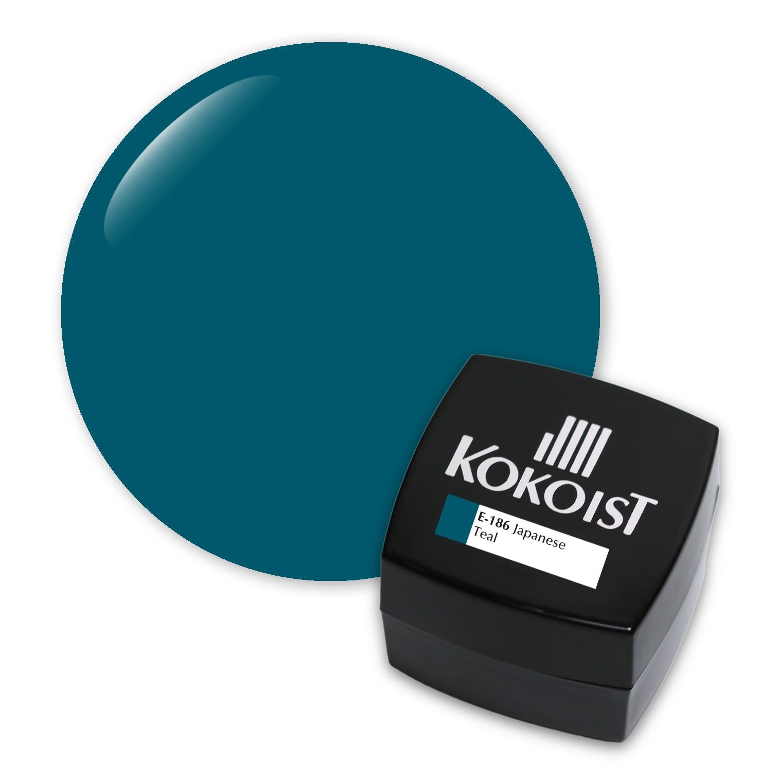 Kokoist E 186 Japanese Teal Nail Gel Polish - Premium Long-Lasting Vegan Gel for Salon & Home Manicure - Perfect for Nail Art, French Tips & Special Occasions
