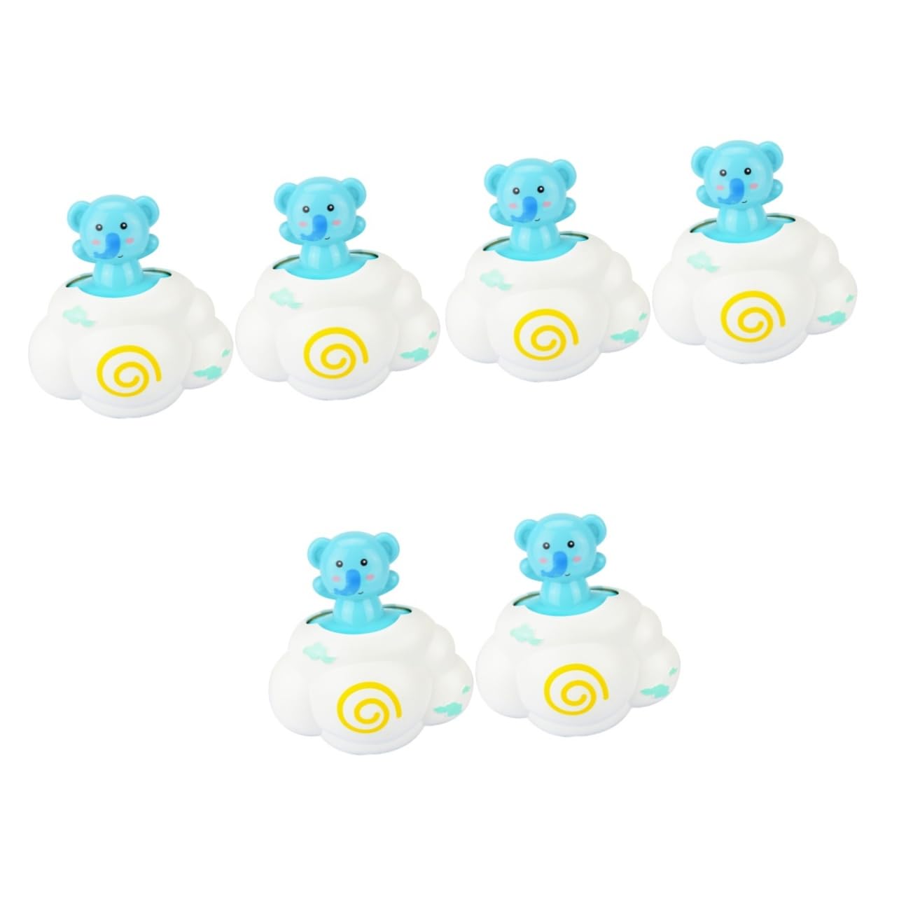 VICASKY 6-Piece Cloud Bath Toys Set - Cute Floating Bathtub Toys for Kids, Non-Toxic & Safe for Toddlers | Fun Bath Time, Sensory Play & Pool Party Accessories