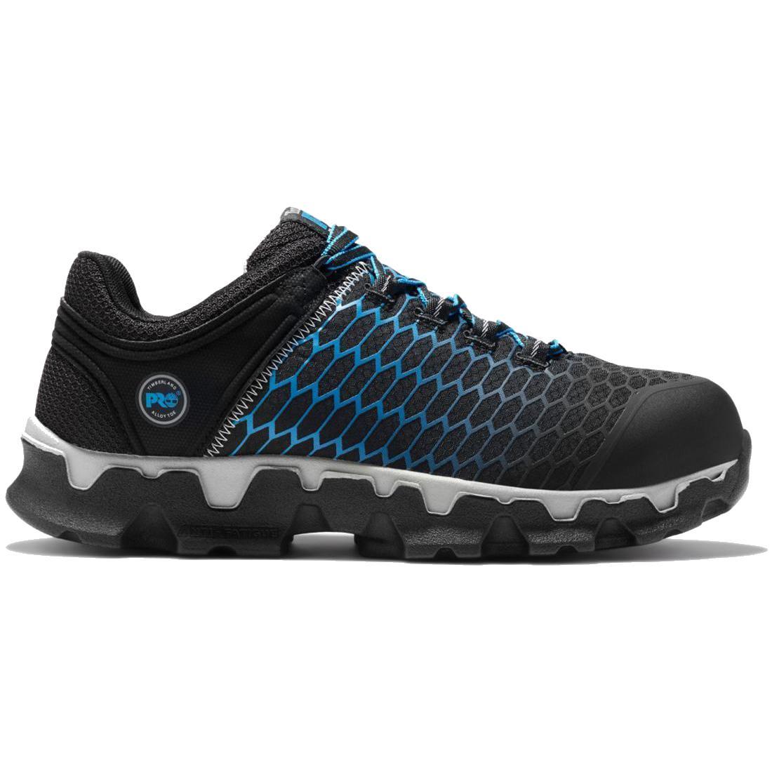 **Powertrain Sport Men's Alloy Toe Work Shoes - Lightweight Safety Shoes for Construction, Warehouse & Industrial Work - Slip-Resistant & Comfortable Blue Work Boots**