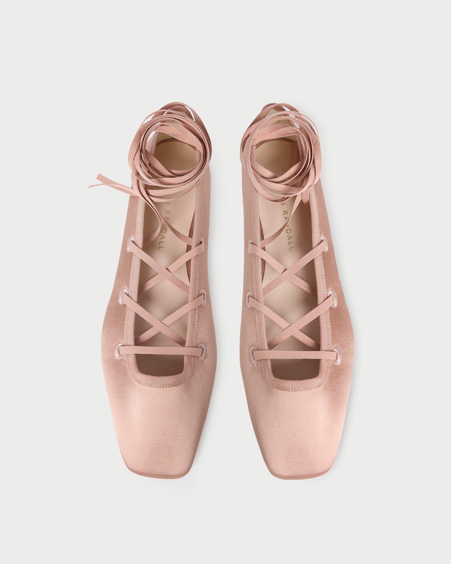 Louisa Blush Lace Up Ballet Flats for Women - Comfortable Soft Pink Ballet Shoes for Casual Wear, Work & Special Occasions