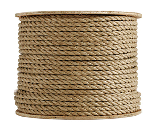 3 Strand Tan/Manila Polypropylene Rope - Heavy Duty Marine, Boating, Camping & DIY Rope for Outdoor Use