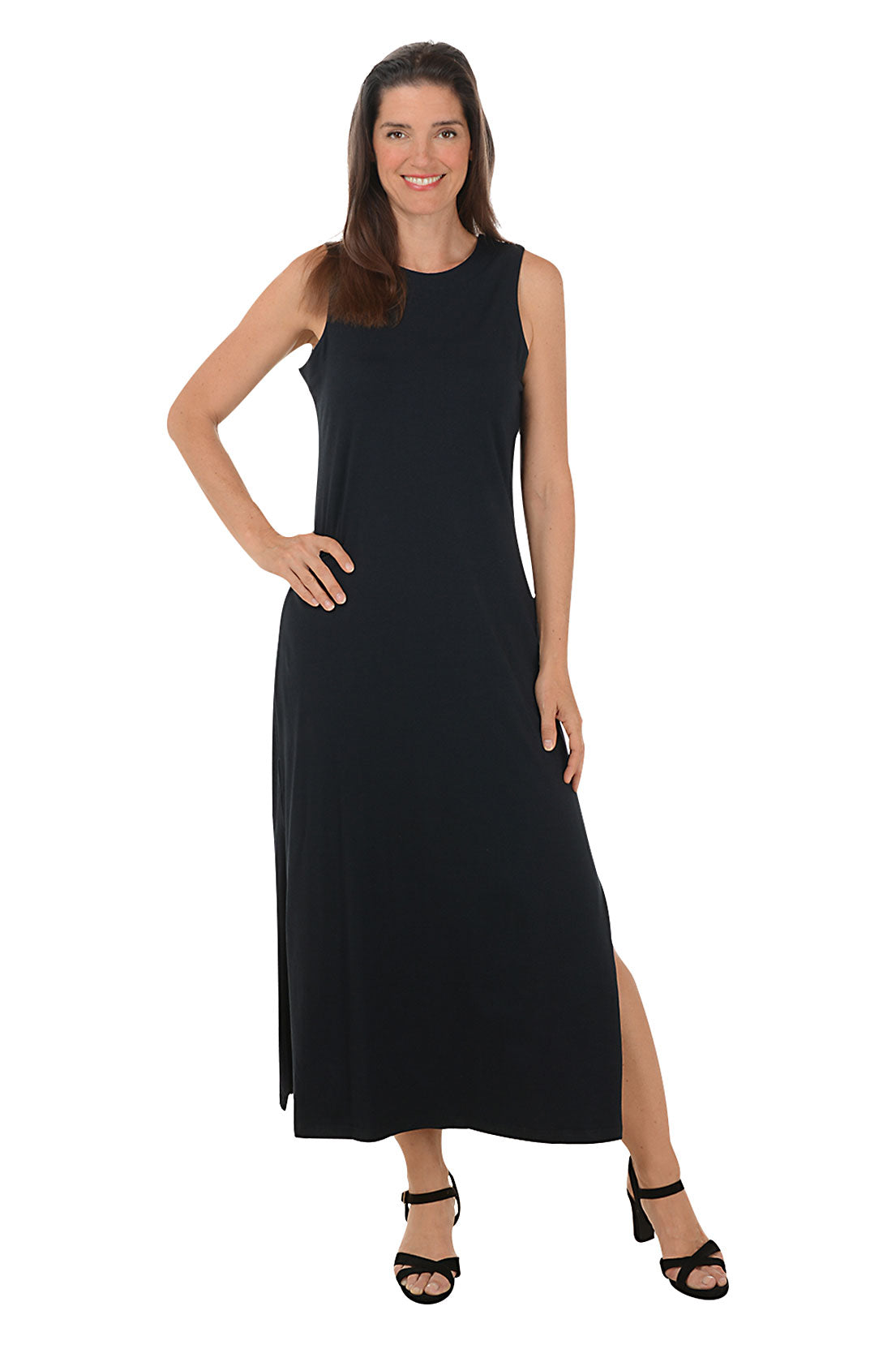 Emilee Solid Sleeveless Maxi Dress for Women - Summer Beach Wedding Party Dress | Flowy Long Evening Gown for Vacation, Date Night & Special Occasions