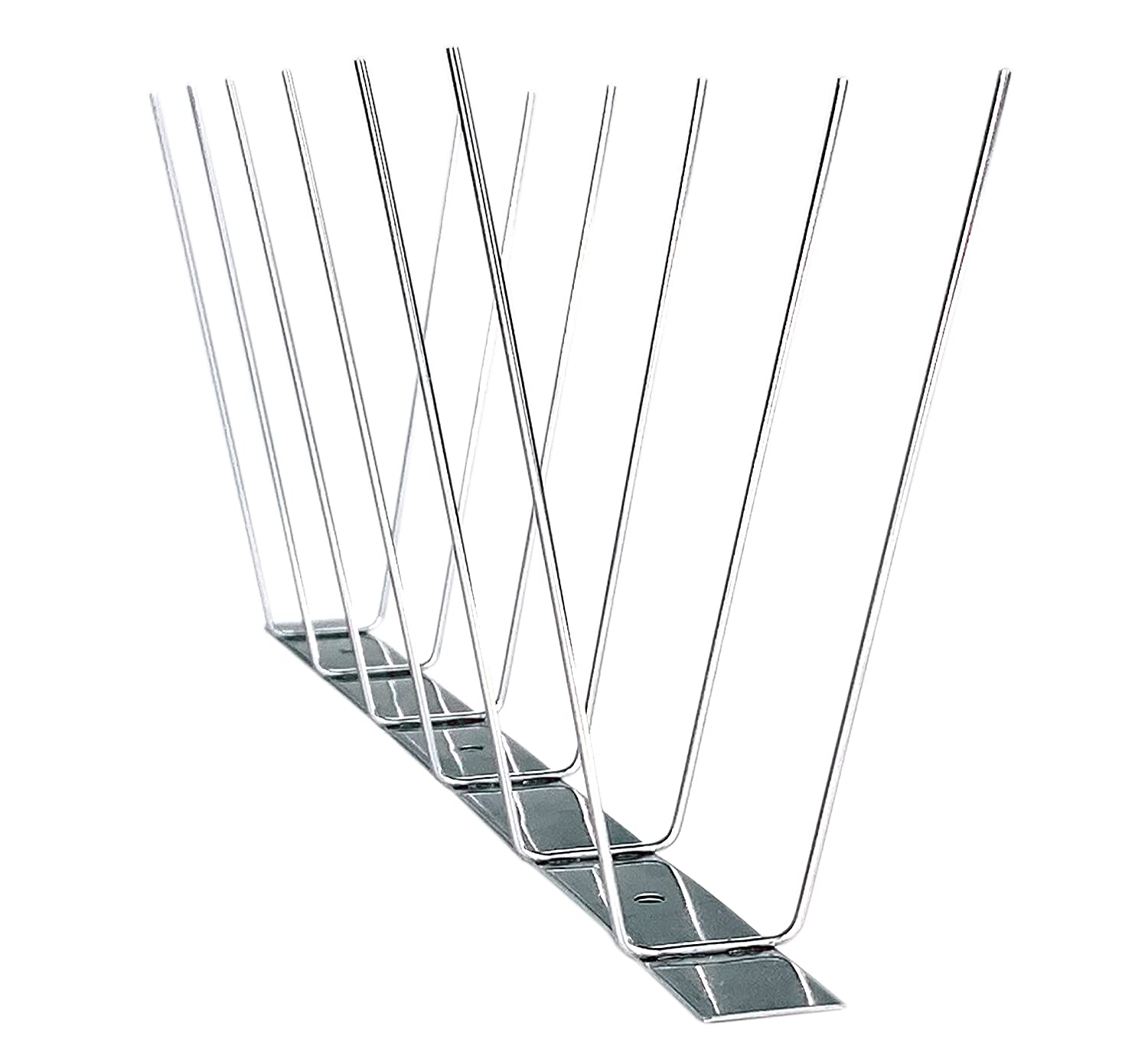Dura-Spike Stainless Steel Bird Spikes - 25 Ft Narrow (2.5 in) Metal Pin Strips for Ledge, Roof, Pipe Protection - Adhesive Included | Prevent Pigeons & Birds from Landing on Commercial Buildings, Homes, Signs & Outdoor Structures