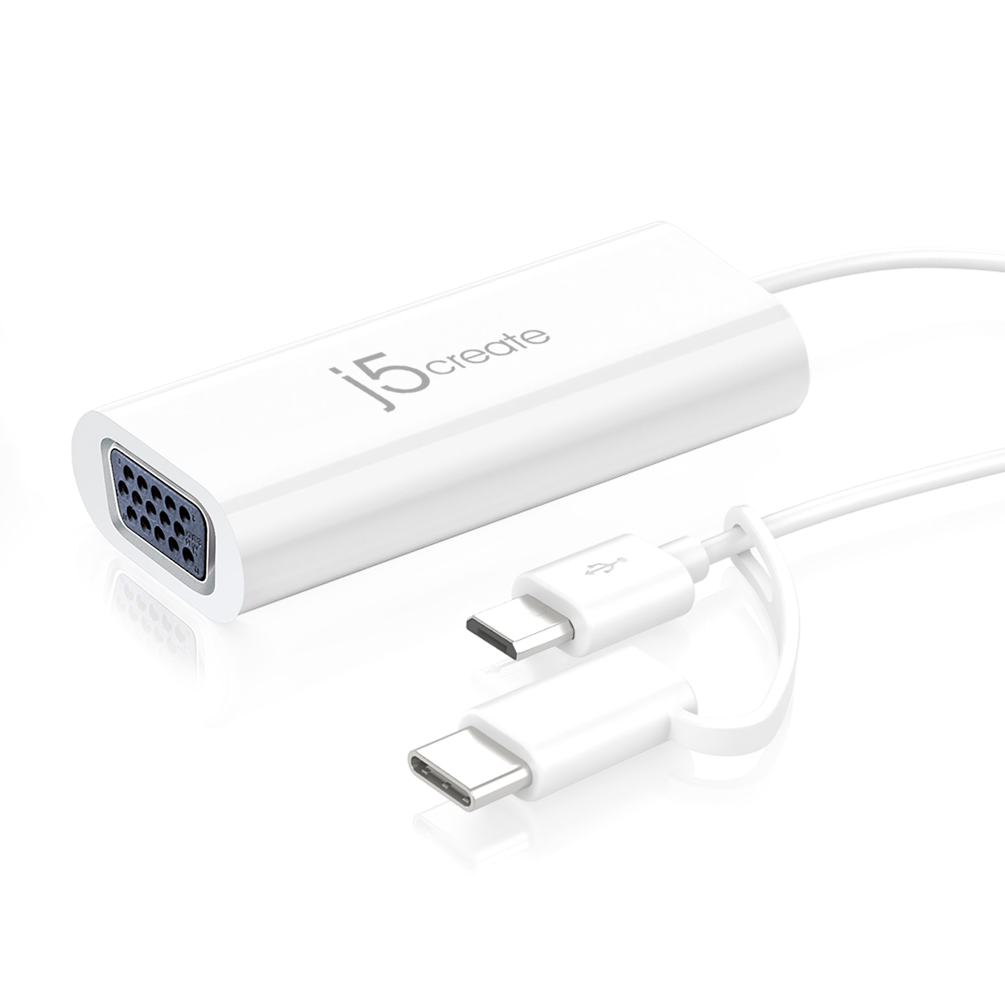 Android™ USB to VGA Adapter - Connect Laptop/PC to Monitor or Projector - for Presentations, Gaming & Home Office Setup