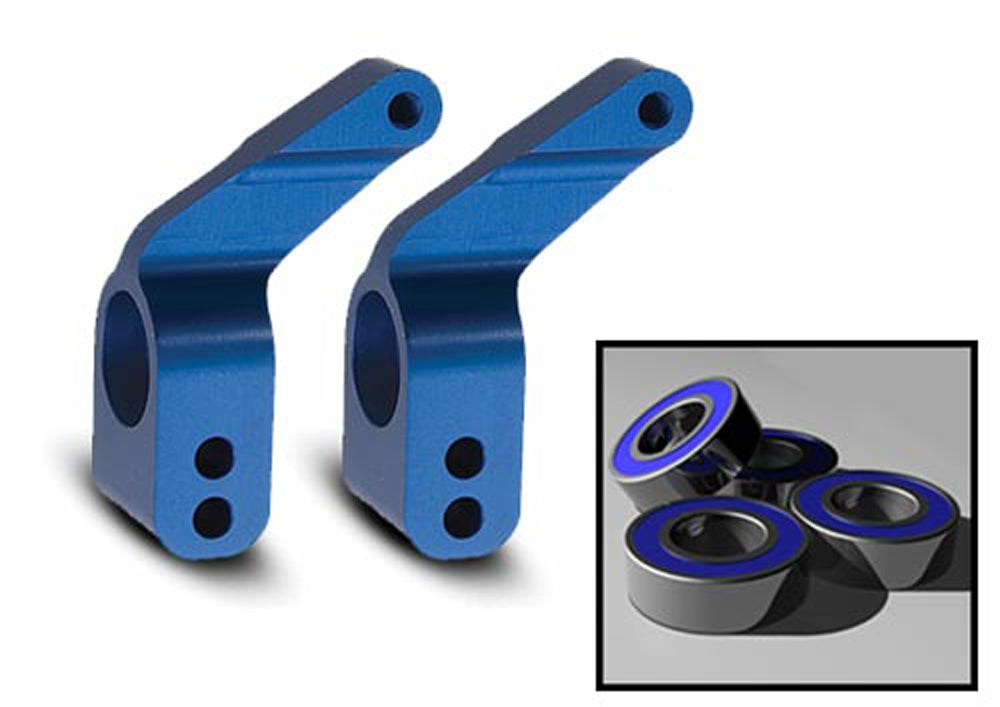 High-Quality Aluminum Stub Axle Carriers for Cars & Trucks - Durable Blue Performance Parts - Perfect for Off-Roading, Racing & Vehicle Upgrades