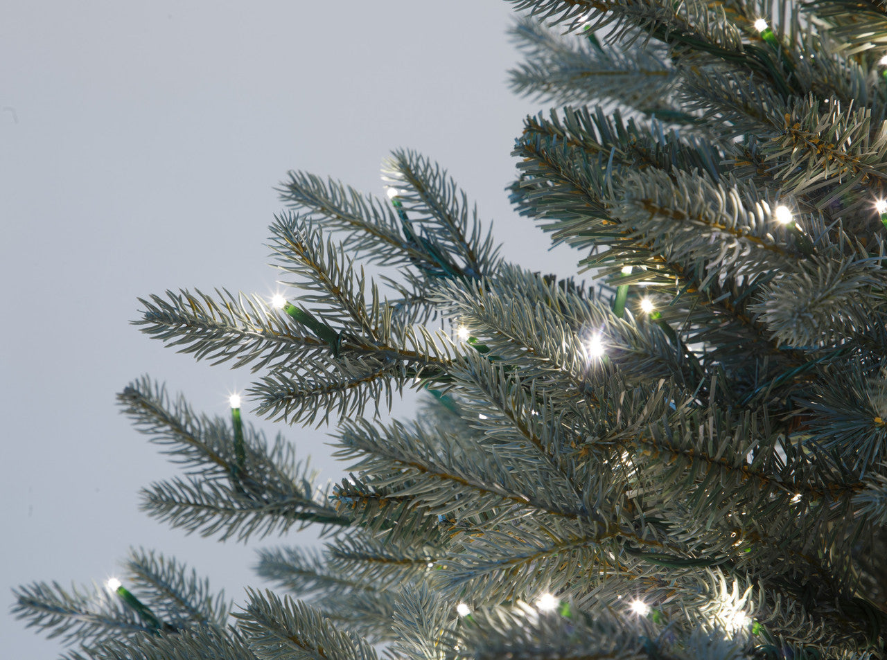 12ft H x 66in W PE Blue Swiss Pine Artificial Christmas Tree with LED Lights and Stand - Premium Holiday Decor for Home, Office & Party Decorations