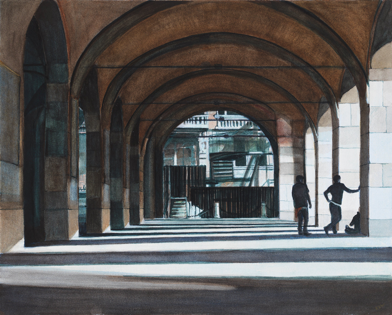 Kathleen Wert: Afternoon Shadows in Milan - Premium Wall Art for Home & Office Decor | Perfect for Living Rooms, Bedrooms & Workspaces