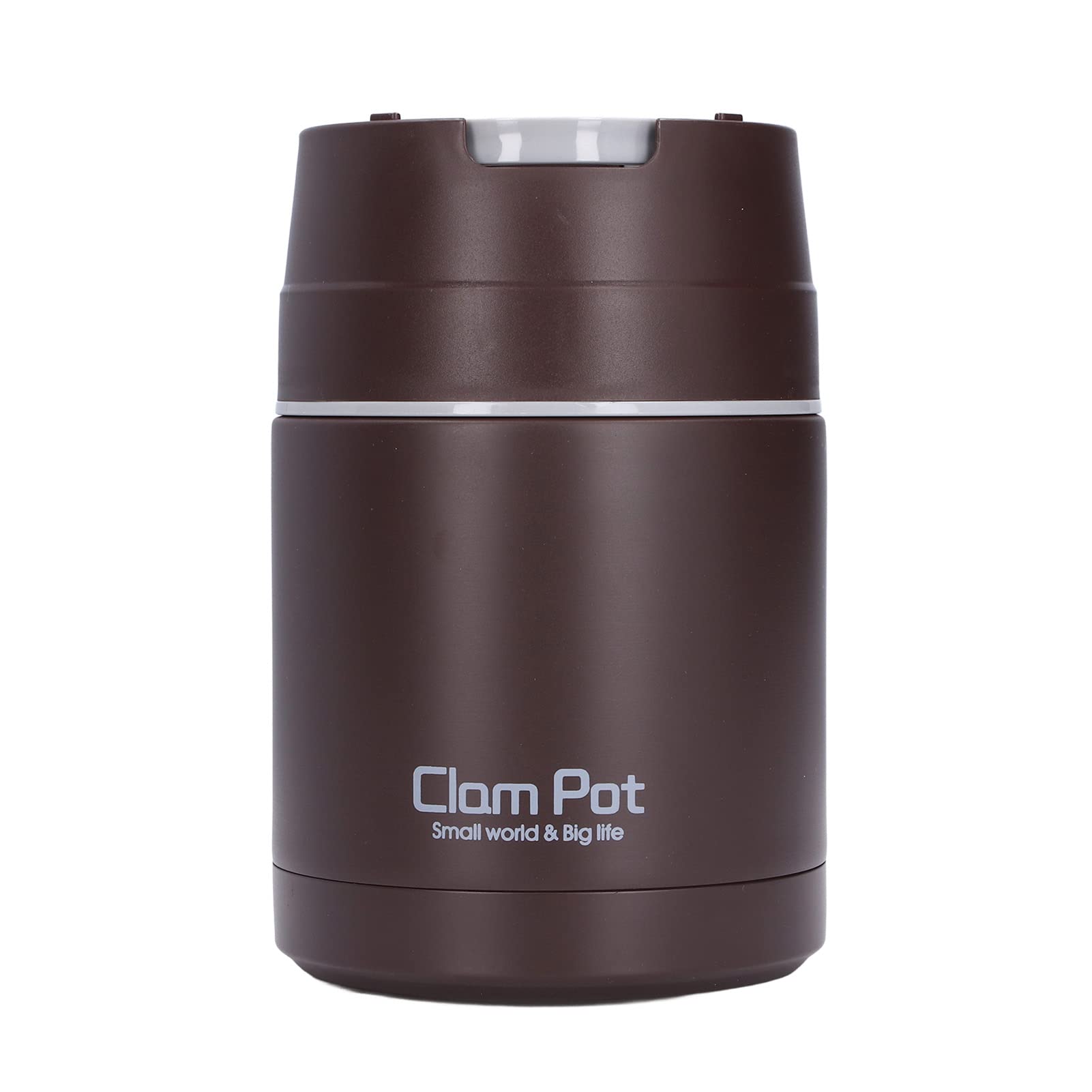 Vacuum Insulated Stainless Steel Food Container 800ml - Double Wall Thermal Lunch Box with Foldable Spoon for School, Office & Picnic - Keeps Food Hot/Cold for Hours (Coffee Brown) - Perfect for Meal Prep, Travel & Outdoor Activities