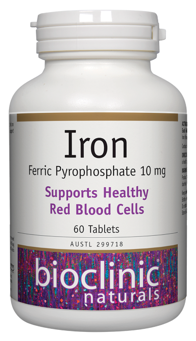 Bioclinic Naturals Iron 10mg Supplement - Gentle Iron for Energy & Immunity Support - Vegan, Non-Constipating Formula for Adults & Teens - Supports Healthy Blood & Cognitive Function - Perfect for Active Lifestyles & Pregnancy Needs