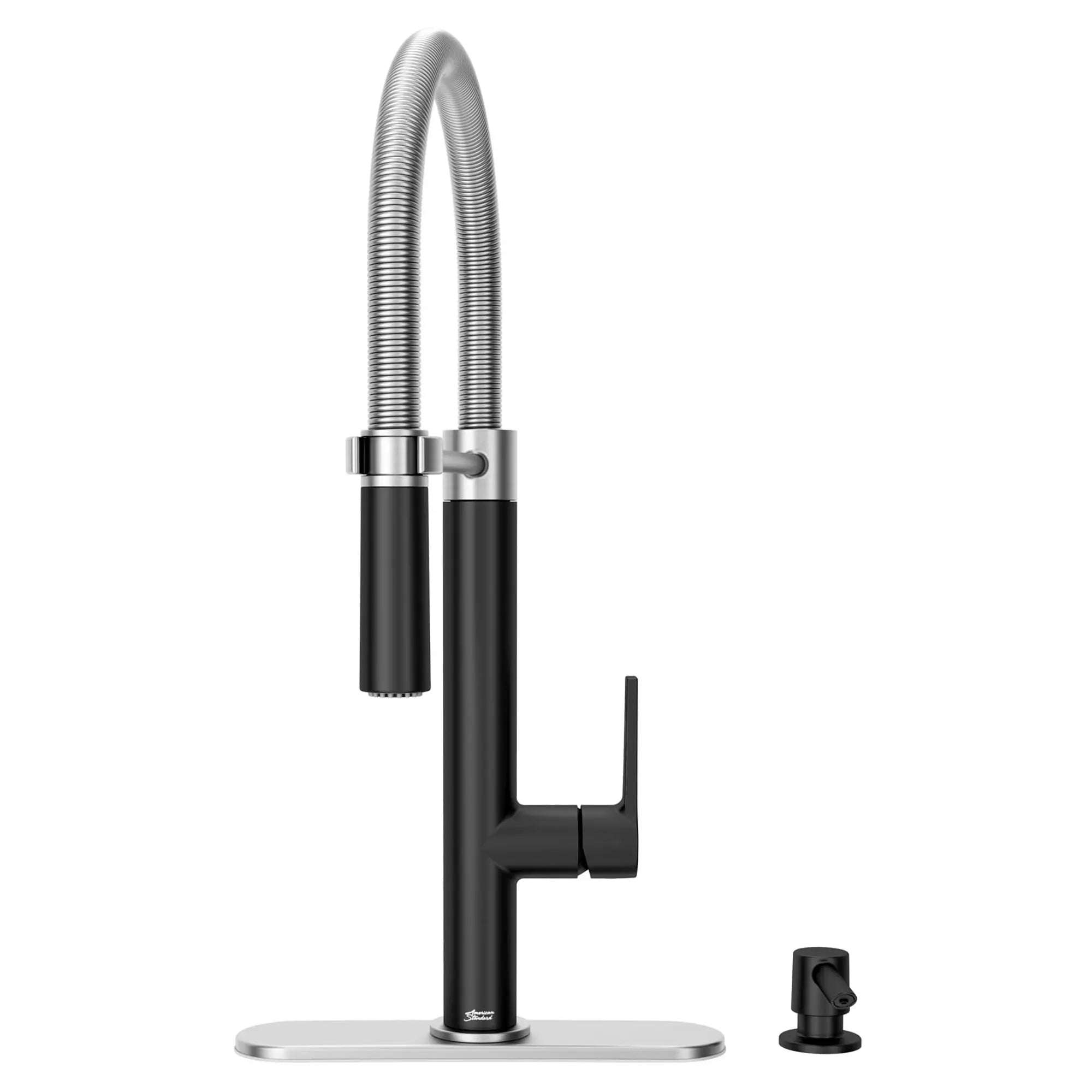 Grayson Semi-Professional Single Handle Kitchen Faucet - High Arc Pull Down Sprayer, Brushed Nickel Finish for Modern Home & Restaurant Use