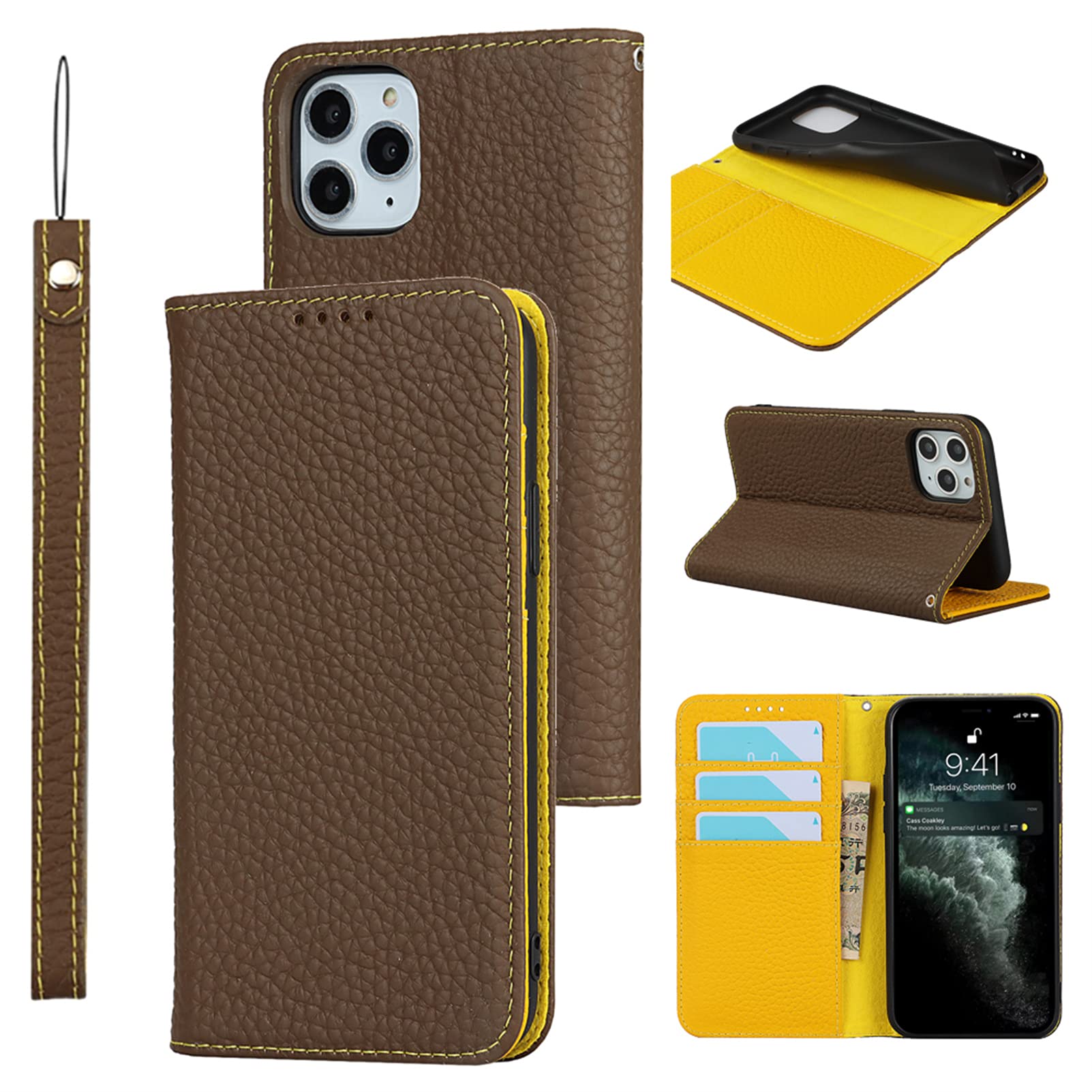 Premium Genuine Leather Wallet Case for iPhone 11 Pro Max (6.5