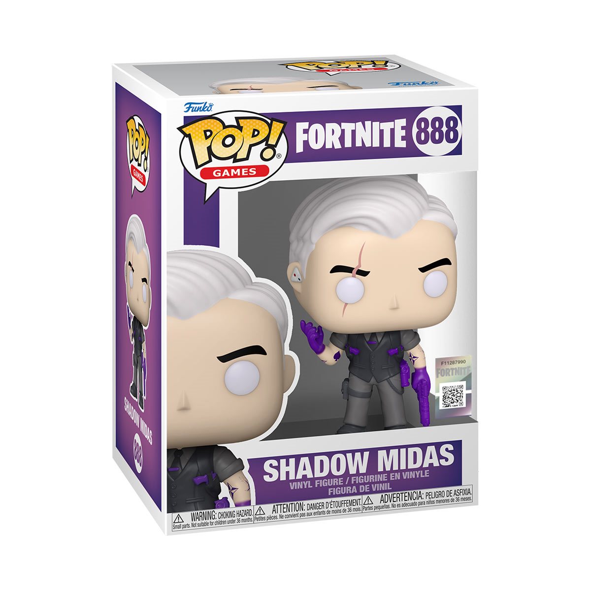 Fortnite Shadow Midas Funko Pop! Vinyl Figure #888 - Exclusive Collectible for Gamers & Fans | Perfect for Display, Gifts, and Gaming Room Decor
