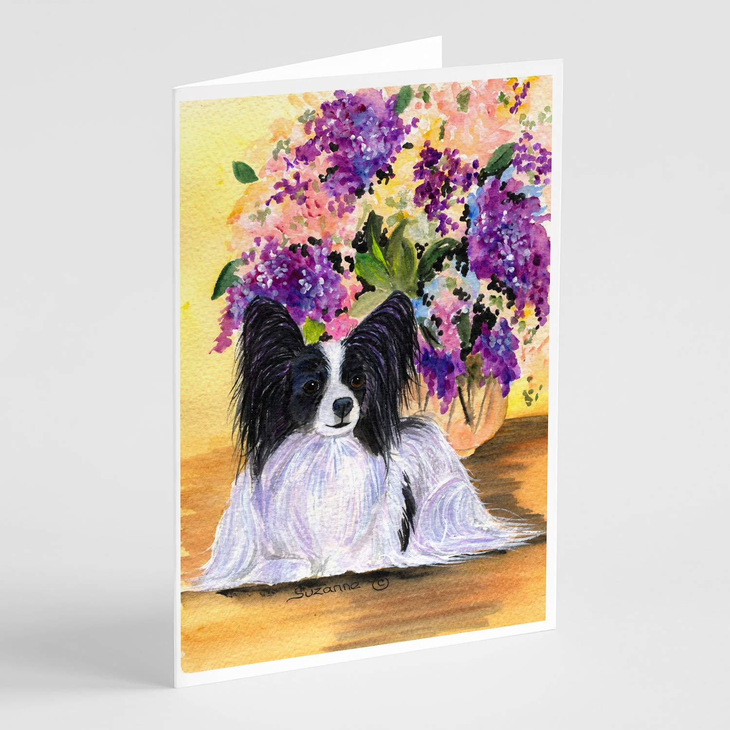 Whimsical Papillon Blank Greeting Cards & Envelopes - Pack of 8 A7 Size (5x7) Note Cards for Birthdays, Thank You Notes & Special Occasions | Caroline's Treasures SS8288GCA7P