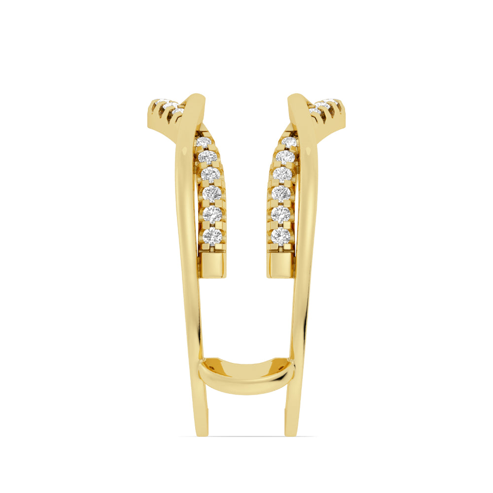 14K Gold Diamond Infinity Jacket Band - Dainty & Elegant Stackable Ring for Women, Perfect for Layering, Anniversary & Valentine's Day Gifts (Available in Multiple Sizes) | Ideal for Everyday Wear, Date Nights & Special Occasions
