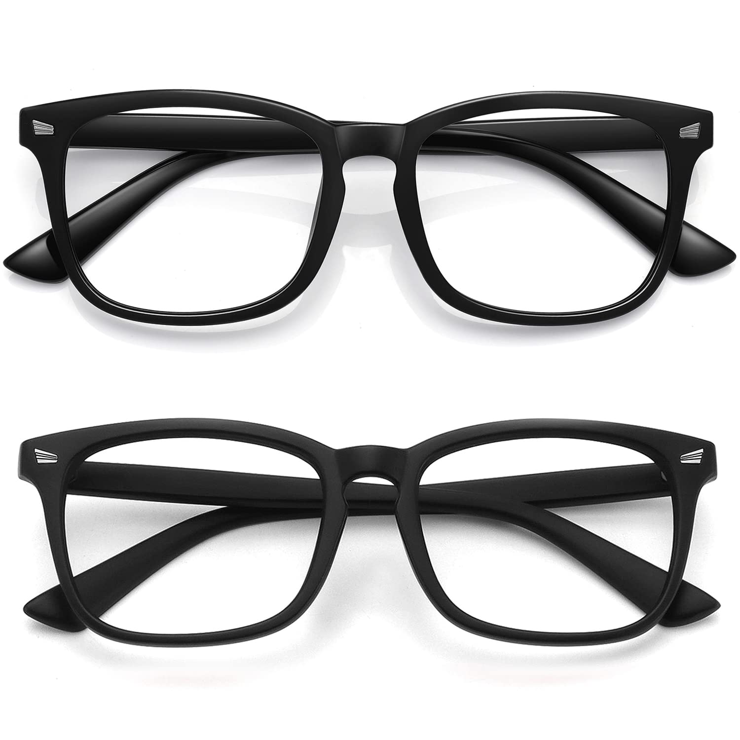 WOWSUN Unisex Stylish Nerd Non-Prescription Glasses - Clear Lens Fashion Eyewear Frames for Men & Women | Perfect for Cosplay, Costume Parties & Everyday Fashion Accessory