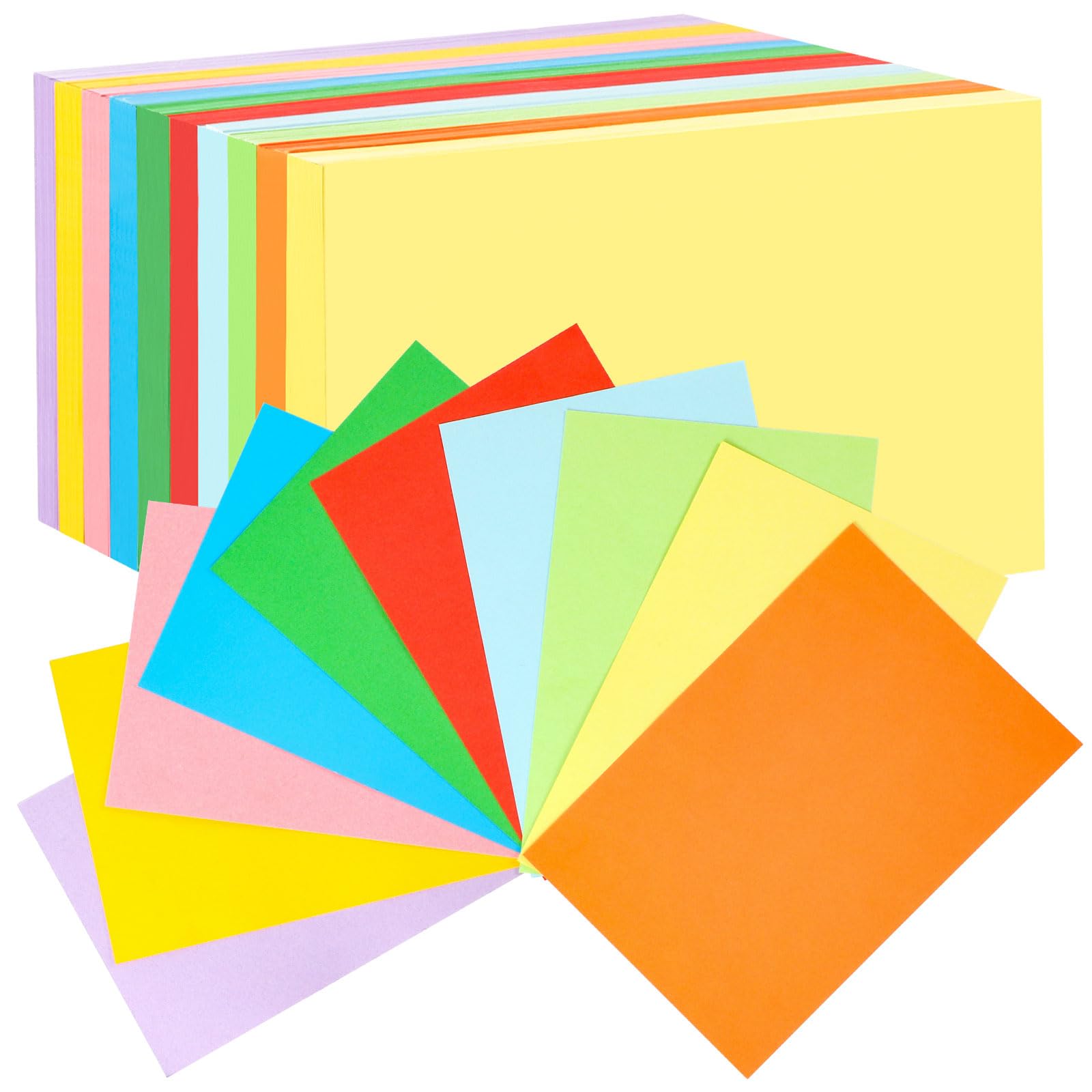 600-Piece Colored Index Cards 4x6 Inch - Blank Flash Cards for Studying, School & Office Supplies - Perfect for Note-Taking, Memorization & Organization