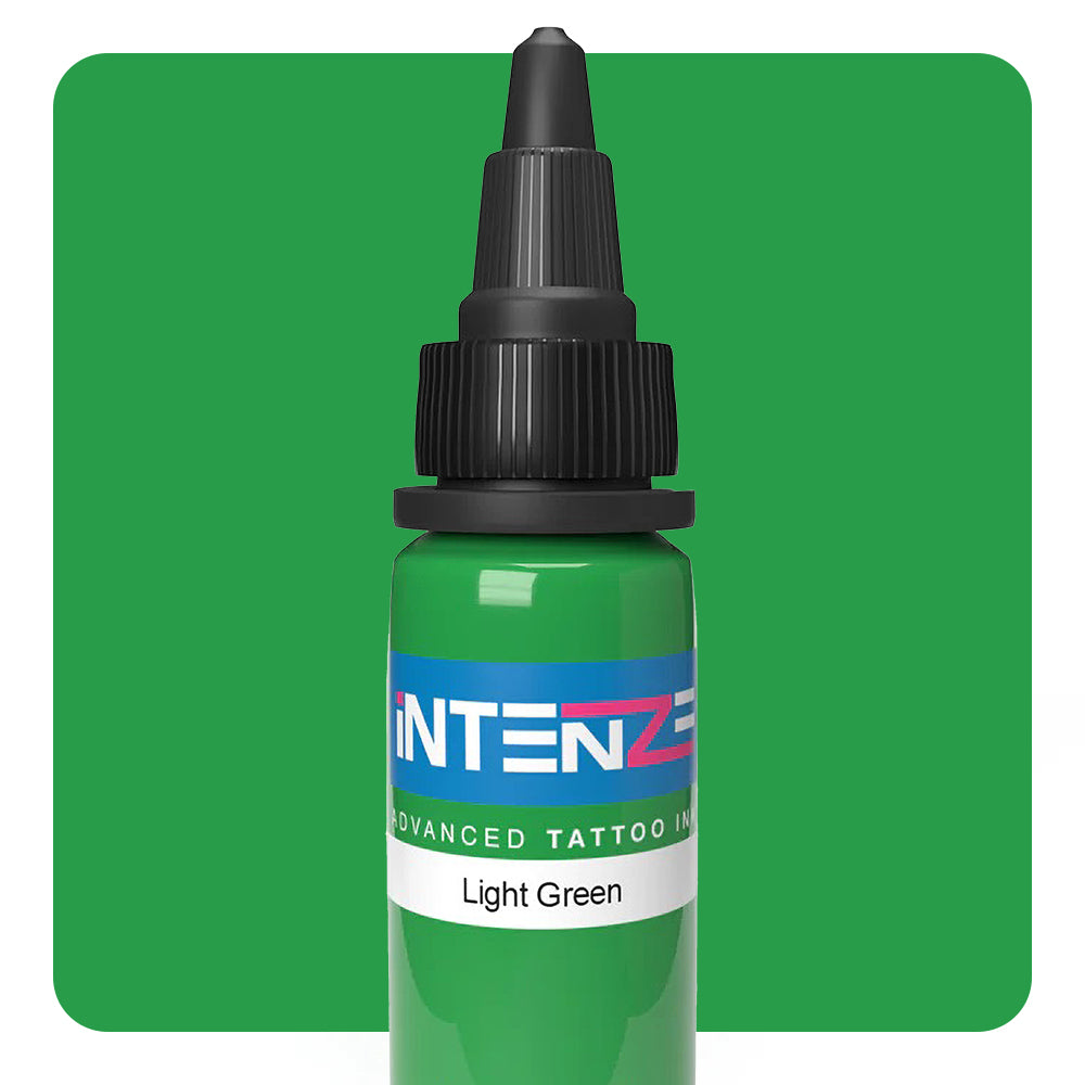 Light Green Intenze Tattoo Ink - Professional Tattoo Supplies for Artists - Various Sizes Available - Perfect for Tattooing, Body Art & Permanent Makeup