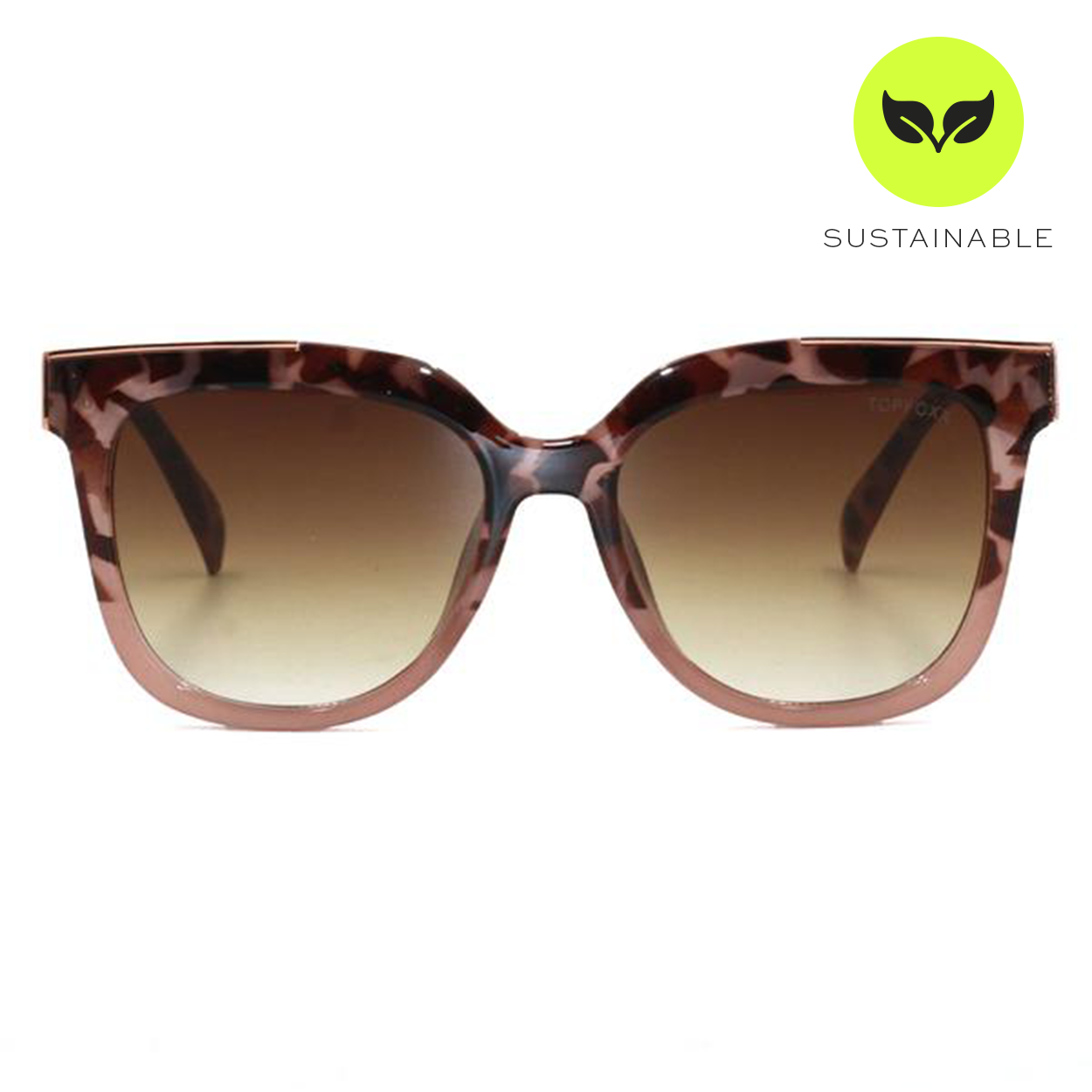 Sustainable Tortoise Frame Brown Lens Wayfarer Sunglasses - Eco-Friendly Fashion for Women & Men | Perfect for Beach, Driving & Outdoor Activities