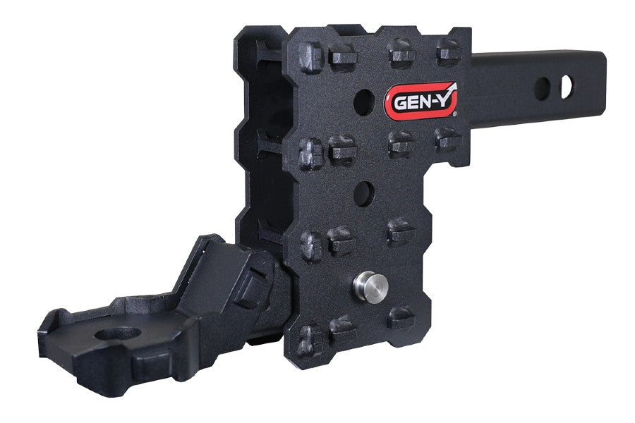 GEN Y Hitch Rebel X Tactical Drop Hitch with Platinum Ball Mount - 4 Adjustable Positions, 2in Shank, 7in Drop, 7000lb Tow Capacity - Perfect for Off-Roading, Truck Towing & Heavy-Duty Hauling