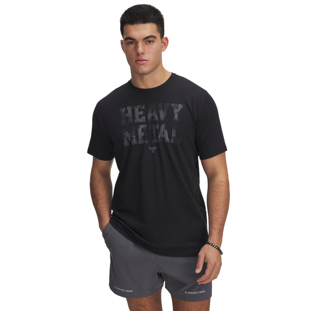 Men's Under Armour Project Rock Heavy Metal T-Shirt - Workout & Gym Training Shirt for Fitness & Bodybuilding
