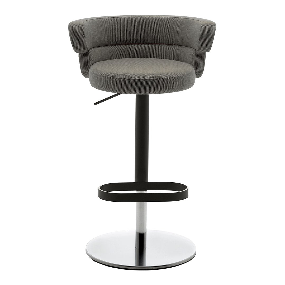 Adjustable Swivel Bar Stool with Gas Lift - Modern Disc Base Design for Kitchen Island, Home Bar & Counter Height Dining - Comfortable & Stylish Seating Solution