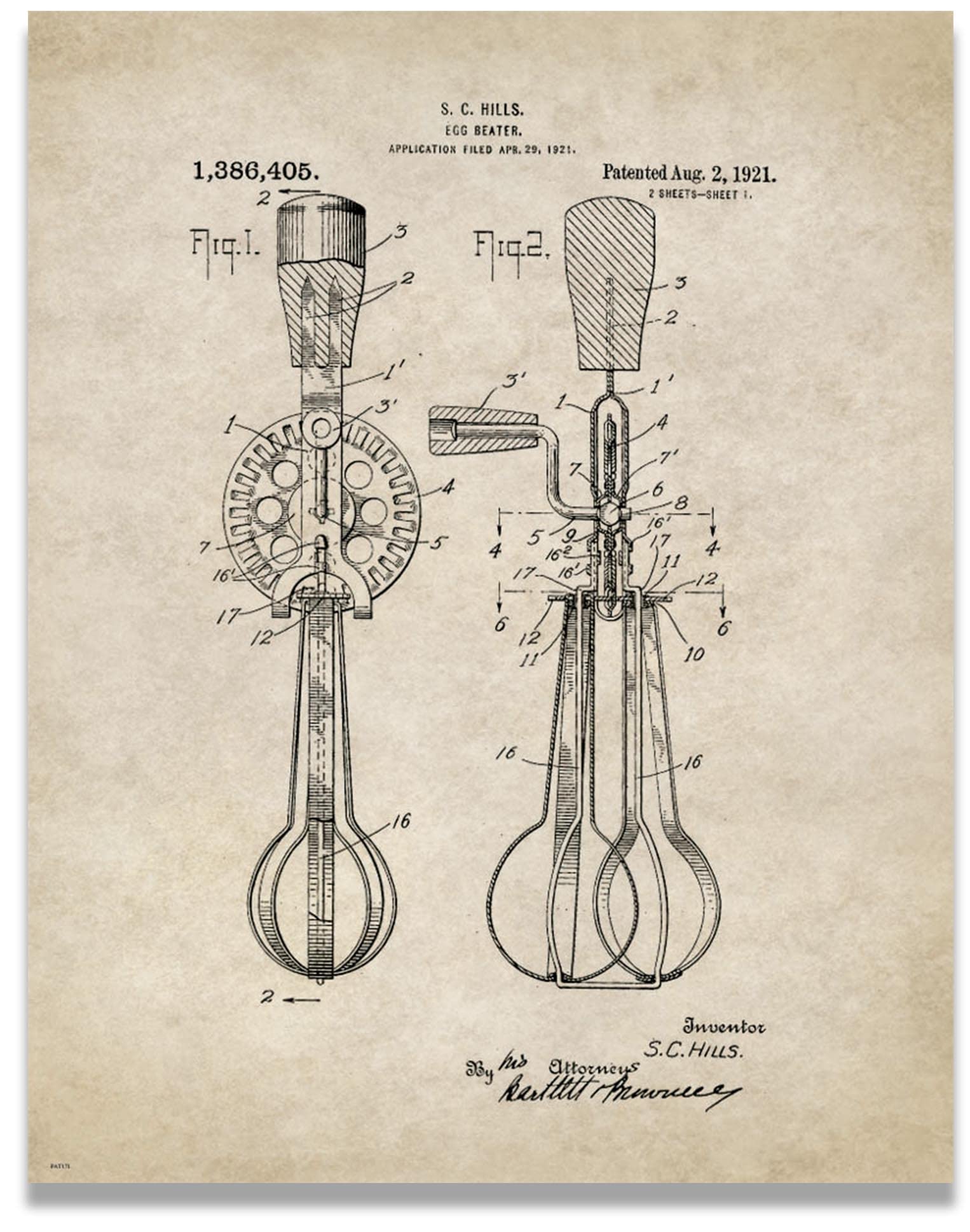 11x14 Kitchen Bakery Patent Poster Art Print - Baking Cake Pie Cupcake Pans Equipment Wall Decor - Perfect for Bakeries, Cafes & Home Kitchen Decor
