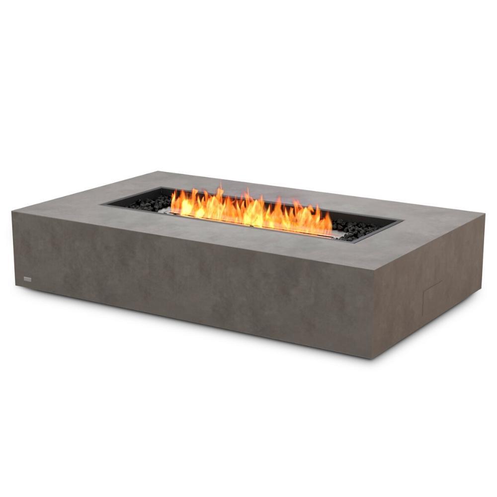 EcoSmart Fire Wharf 65 Inch Rectangular Outdoor Fire Pit Table - Perfect for Patio, Backyard, and Garden Gatherings