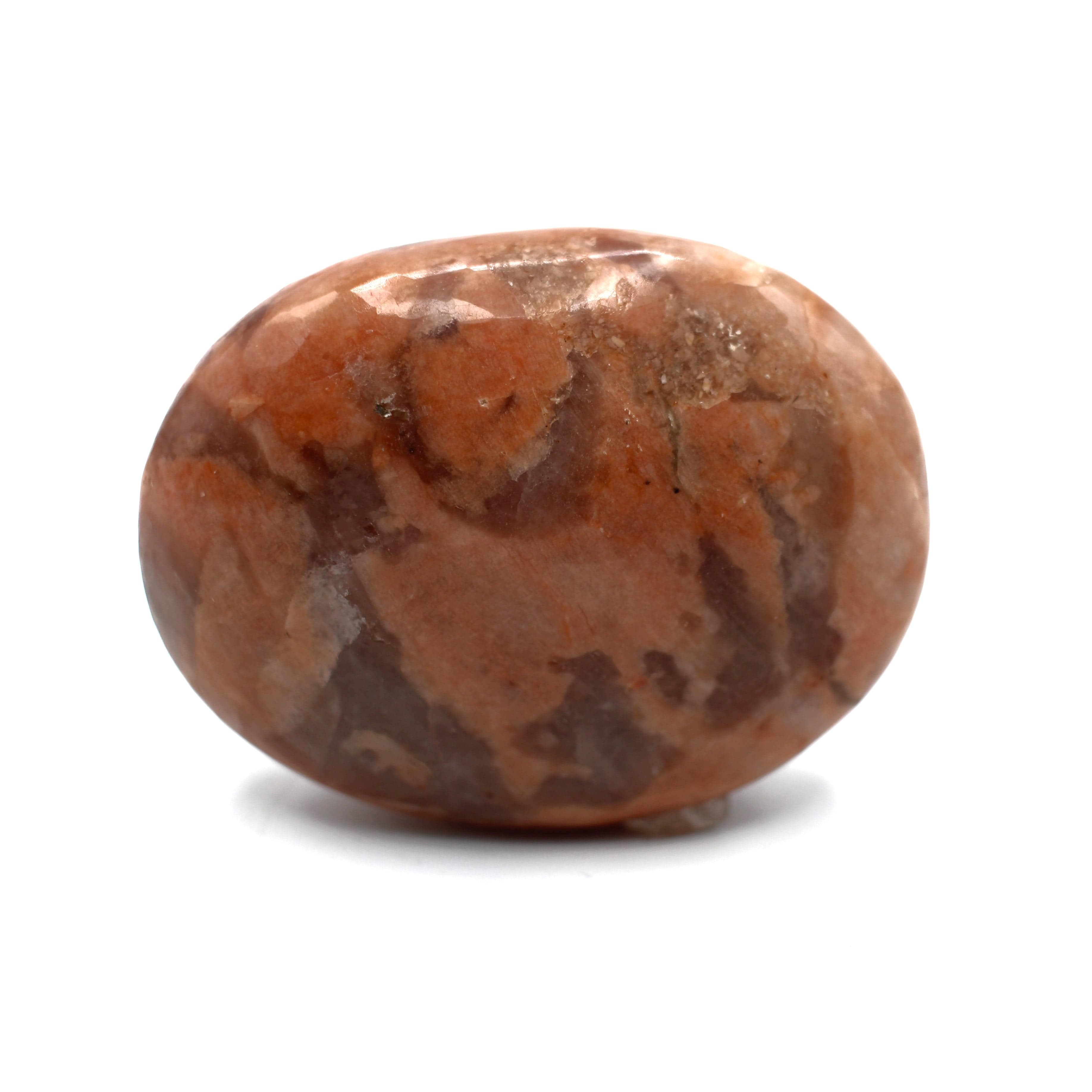 Canadian Peach Moonstone Palm Stone - Healing Crystal for Meditation, Stress Relief & Energy Balancing - Perfect for Yoga, Reiki & Spiritual Practices