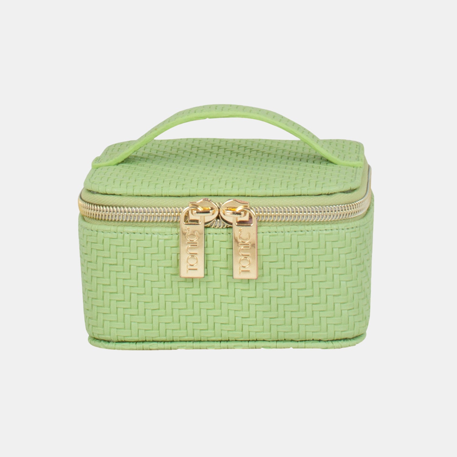 Herringbone Pistachio Jewelry Cube Box - Elegant Storage for Rings, Earrings & Necklaces | Perfect for Travel & Home Organization