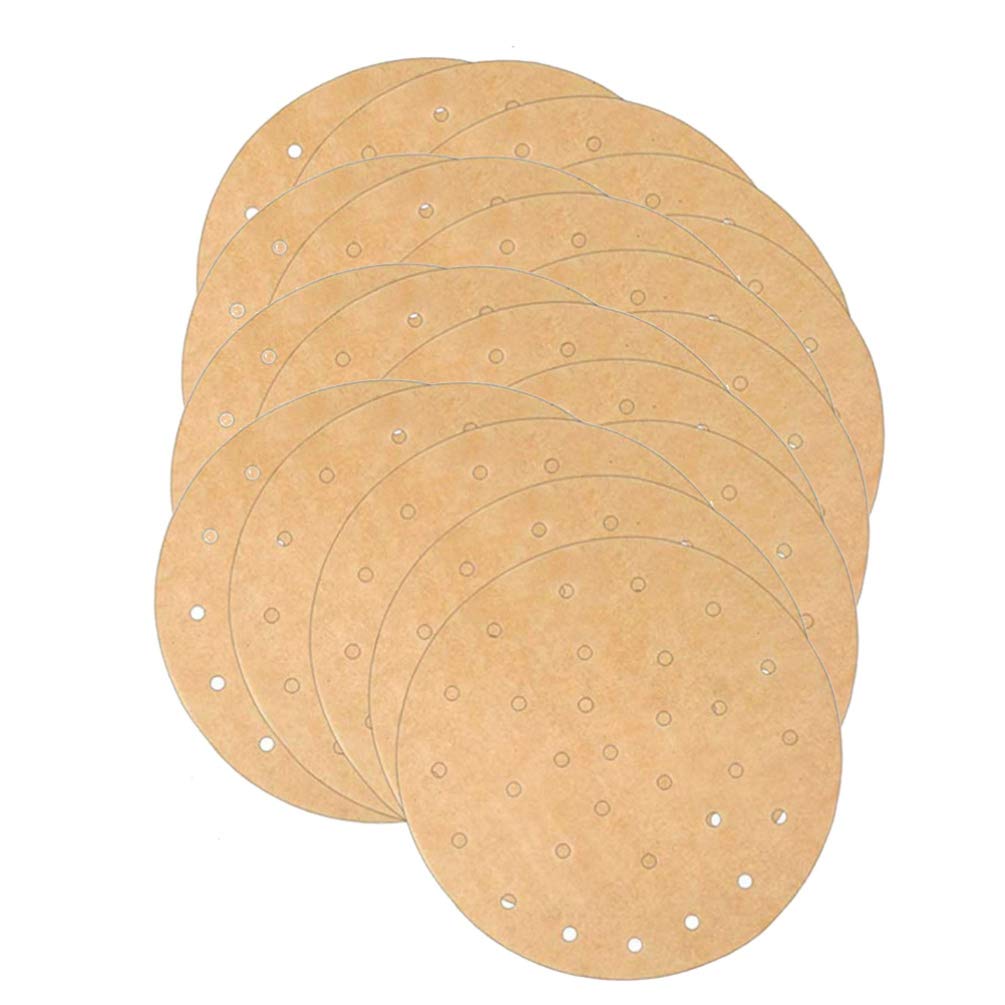 DOITOOL 200Pcs Non-Stick Air Fryer Parchment Paper Liners - Pre-Cut Round Sheets for Air Fryer, Toaster Oven, Steamer & BBQ - Safe & Greaseproof Baking Paper for Healthy Cooking, Perfect for Roasting, Grilling & Meal Prep