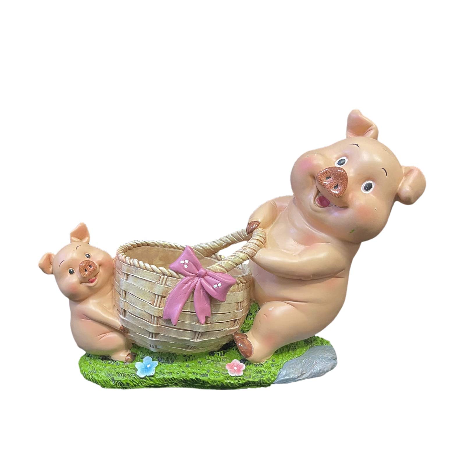 Modern Pig Resin Succulent Planter - Cute Animal Flower Pot for Home & Desk Decor, Gardening Gifts for Plant Lovers | Perfect for Indoor Plants, Office Decor, and Succulent Arrangements