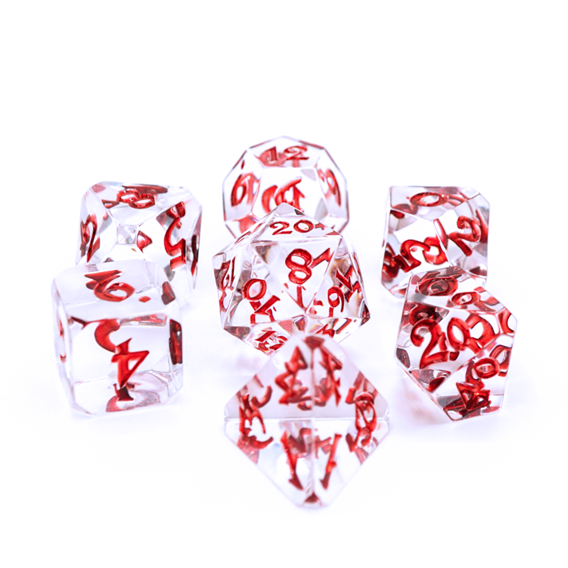 7-Piece RPG Dice Set - Avalore Isa Lifeblood for Dungeons & Dragons, Pathfinder & Tabletop Roleplaying Games | Perfect for Gifts & Game Nights