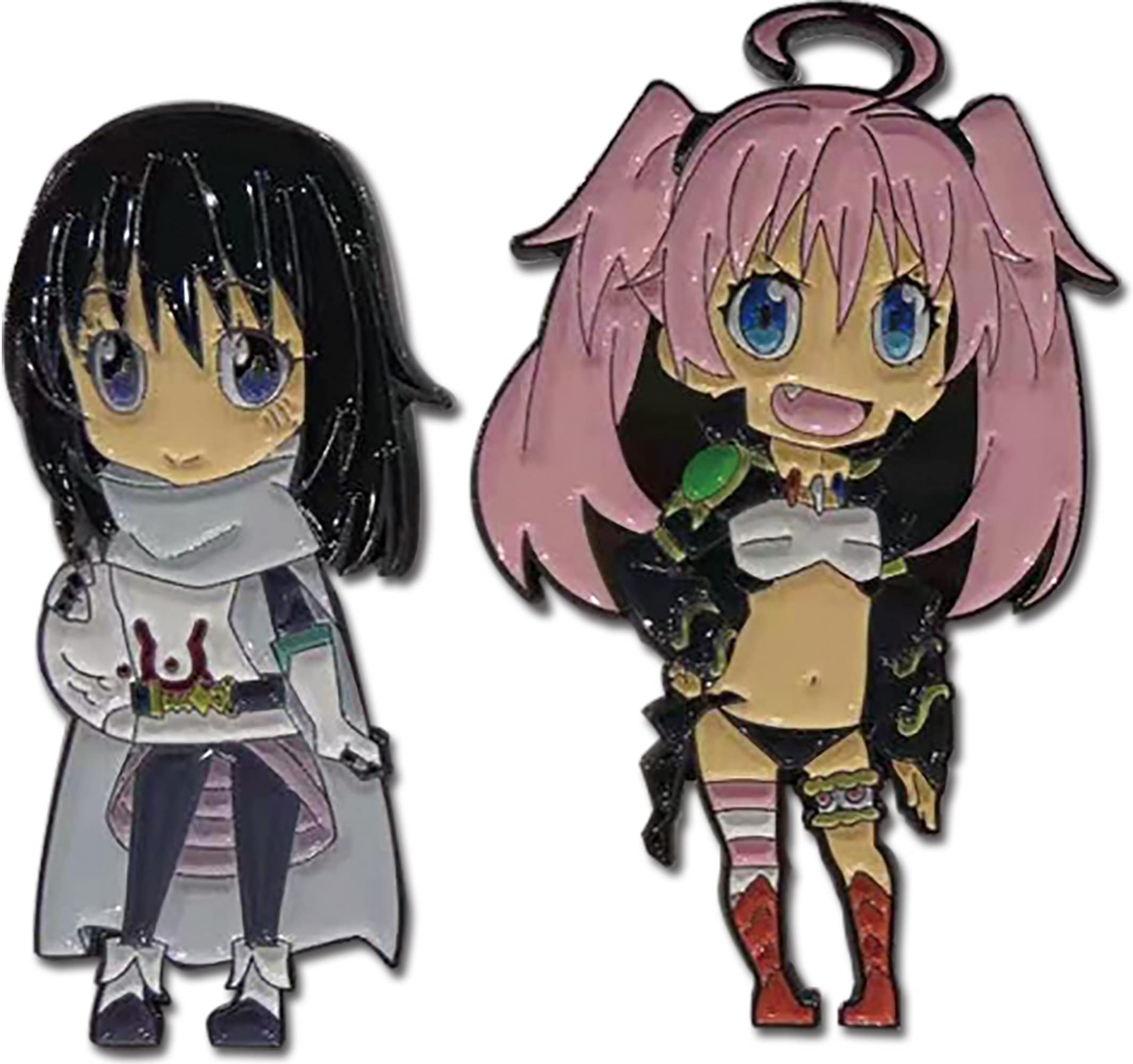 Official That Time I Got Reincarnated As A Slime Anime Enamel Pins - Shizu & Milim Character Collectibles for Fans, Cosplay, Backpacks & Gift Giving