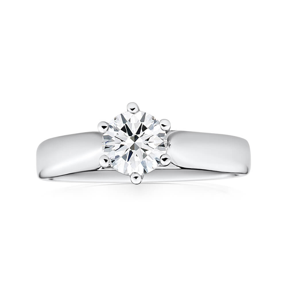 18K White Gold 0.70 Carat GIA Certified Diamond Engagement Ring - SI Clarity, I Color - Perfect for Proposals, Anniversaries & Special Occasions