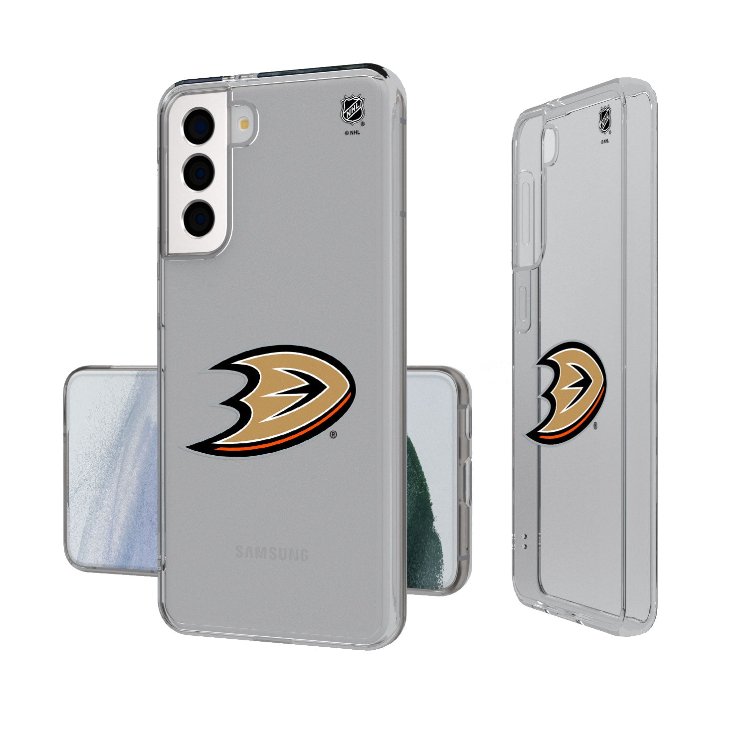 Anaheim Ducks Official Logo Clear Phone Case - Compatible with iPhone & Samsung - Perfect for Hockey Fans & Game Day Support