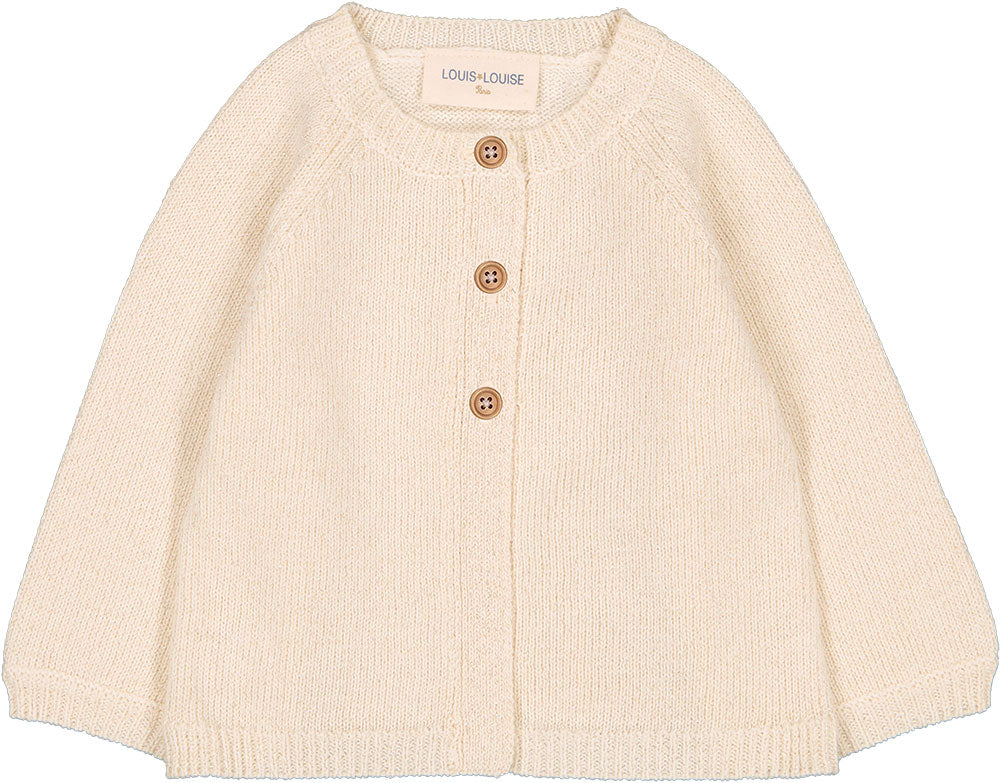 Louis Louise Gulsah Cream Cardigan for Women - Soft Knit Sweater for Fall & Winter | Perfect for Office, Casual Wear & Layering