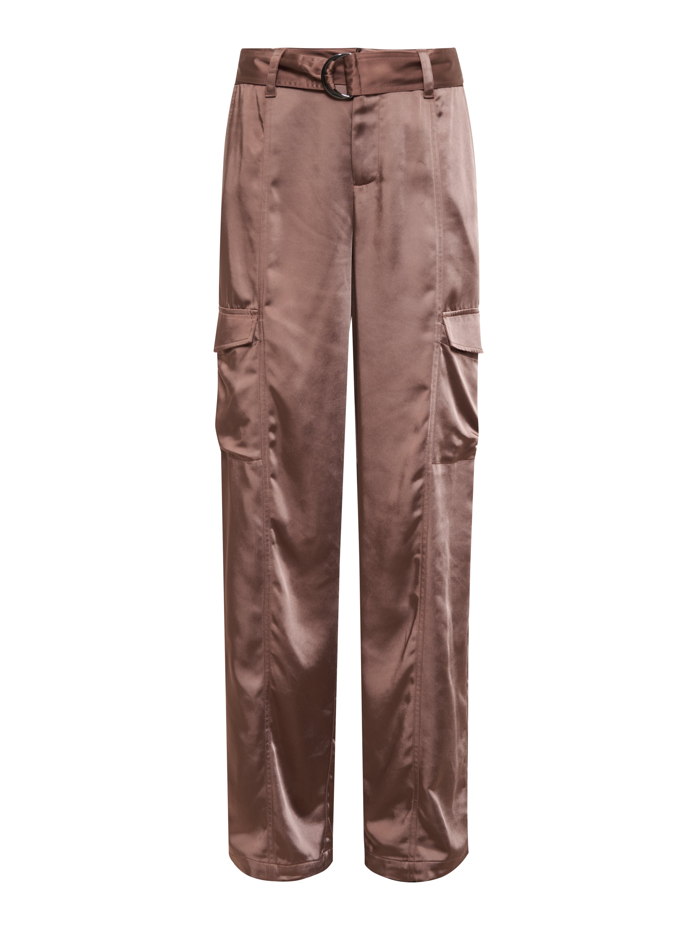 Stylish Wide Leg Standard Rise Cargo Pants in Rose Gold - Perfect for Casual Outfits, Streetwear & Everyday Comfort