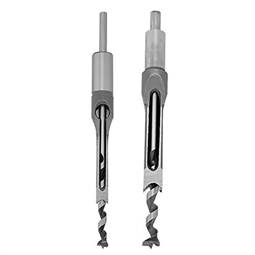 16mm Square Hole Mortiser Drill Bit Set - 10mm & 16mm Woodworking Chisel Drill Bits for Electric Drills - Perfect for DIY Furniture Making, Cabinet Installation, and Wood Joinery Projects