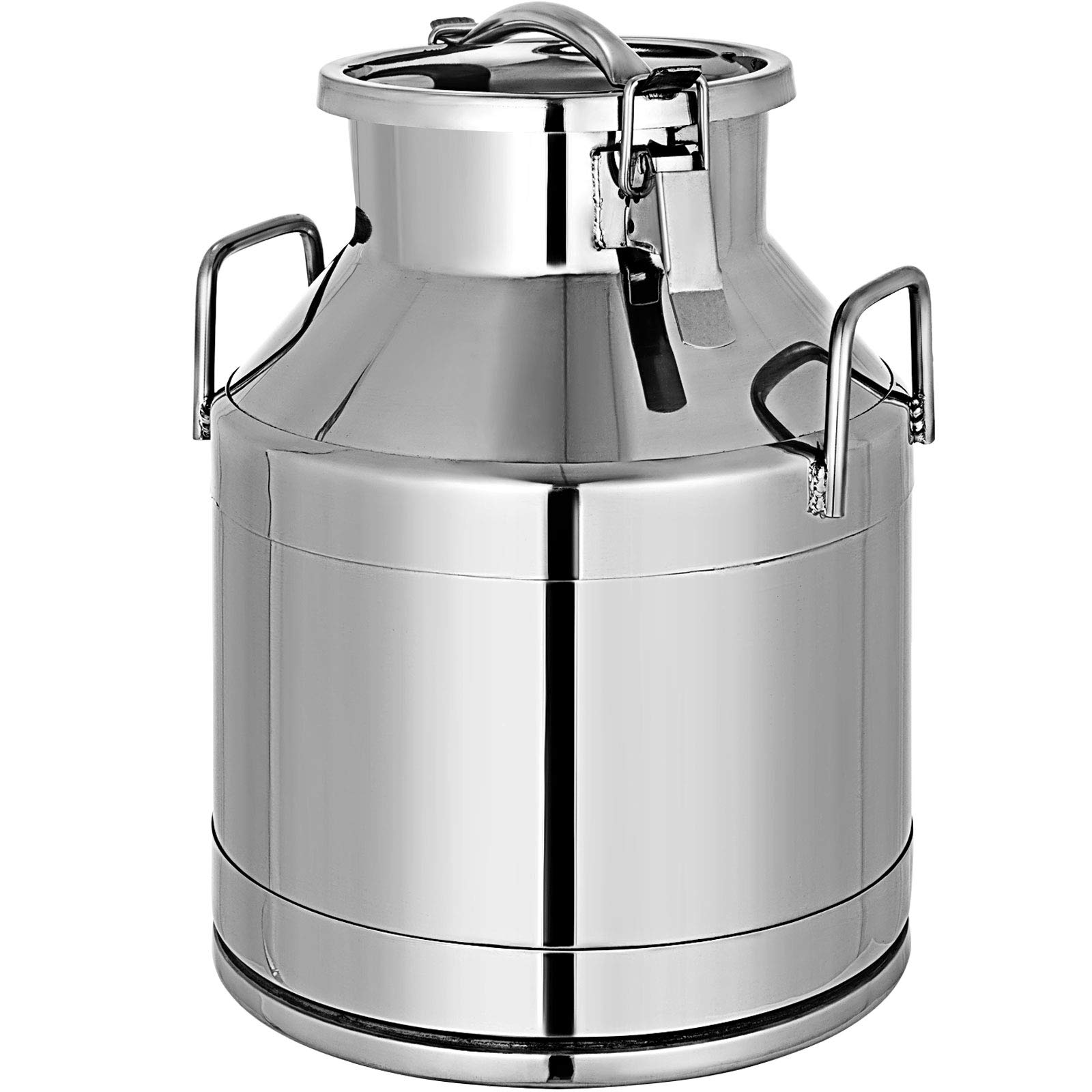 Mophorn 20L (5.25 Gallon) Stainless Steel Milk Can & Wine Pail with Airtight Lid - Heavy Duty Food Grade Container for Dairy, Brewing, Fermentation | Perfect for Home Brewing, Farm Milk Storage & Commercial Use