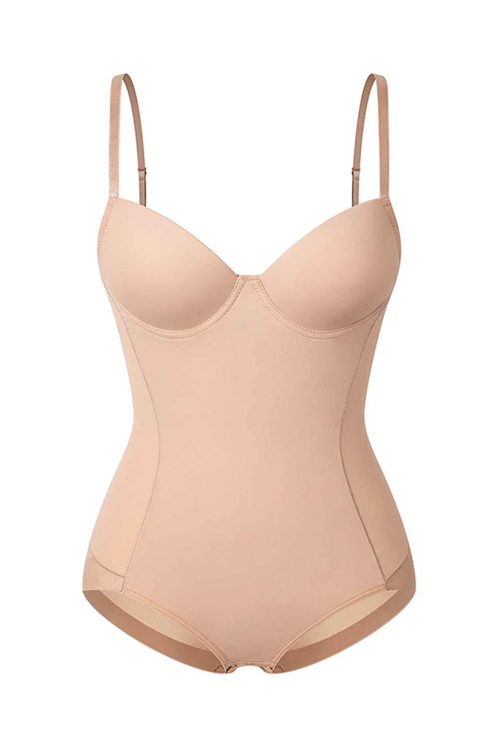 Apricot Bodysuit Shapewear for Women - Tummy Control & Slimming Full Body Shaper - Perfect for Dresses, Workouts & Everyday Wear